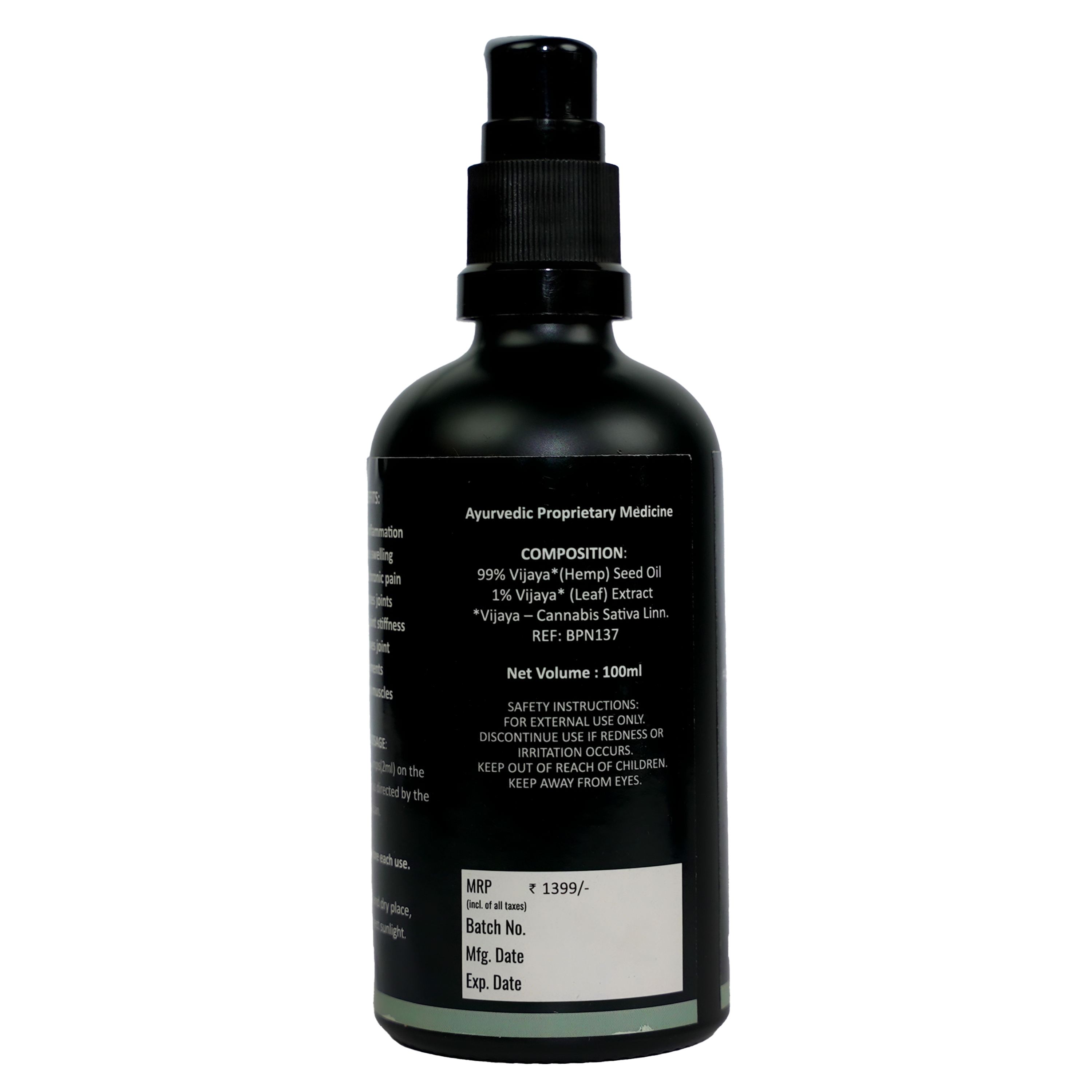 India Hemp Cannabliss Arthritis Relief 100ml