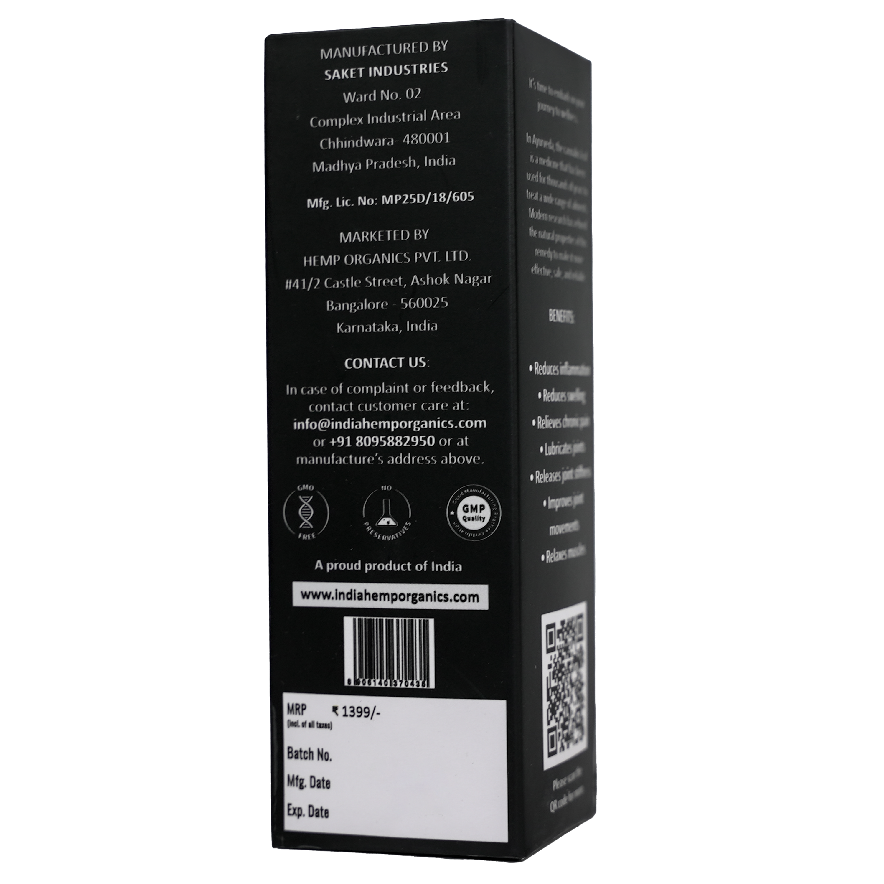 India Hemp Cannabliss Arthritis Relief 100ml