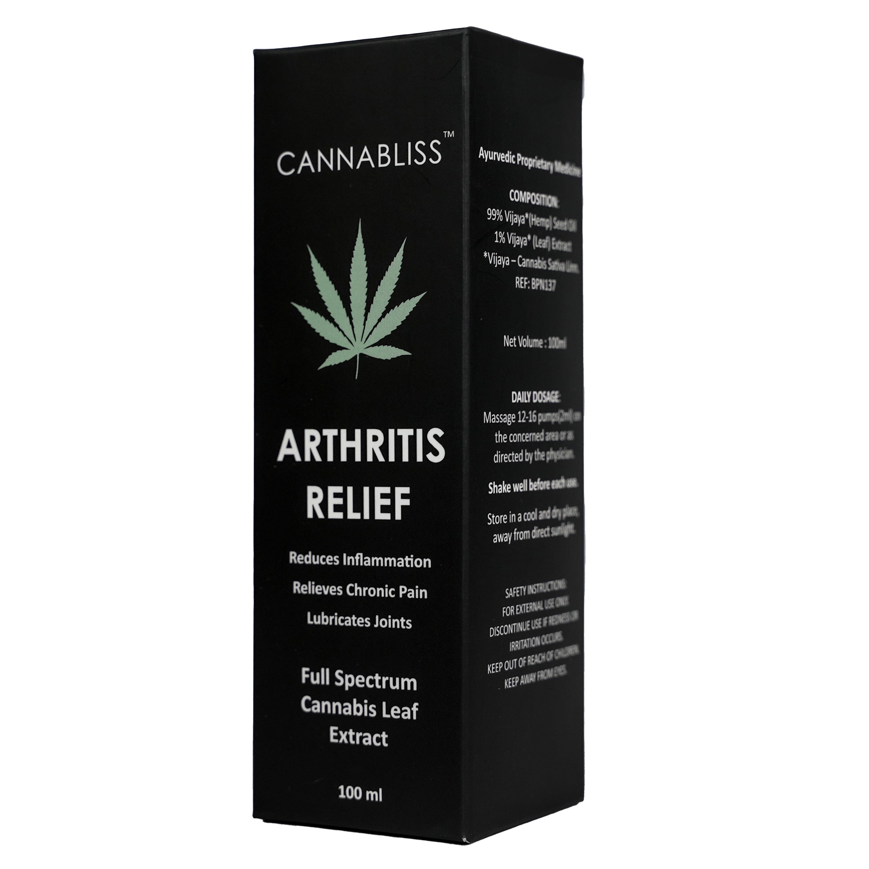India Hemp Cannabliss Arthritis Relief 100ml
