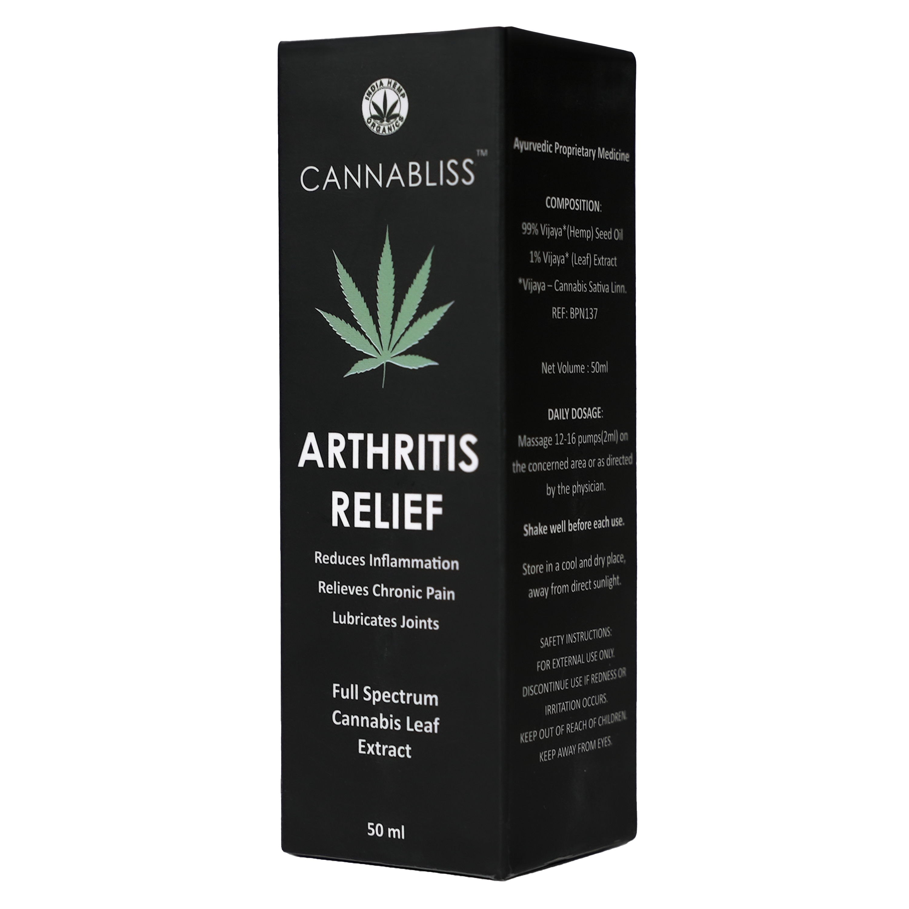 India Hemp Cannabliss Arthritis Relief 50ml
