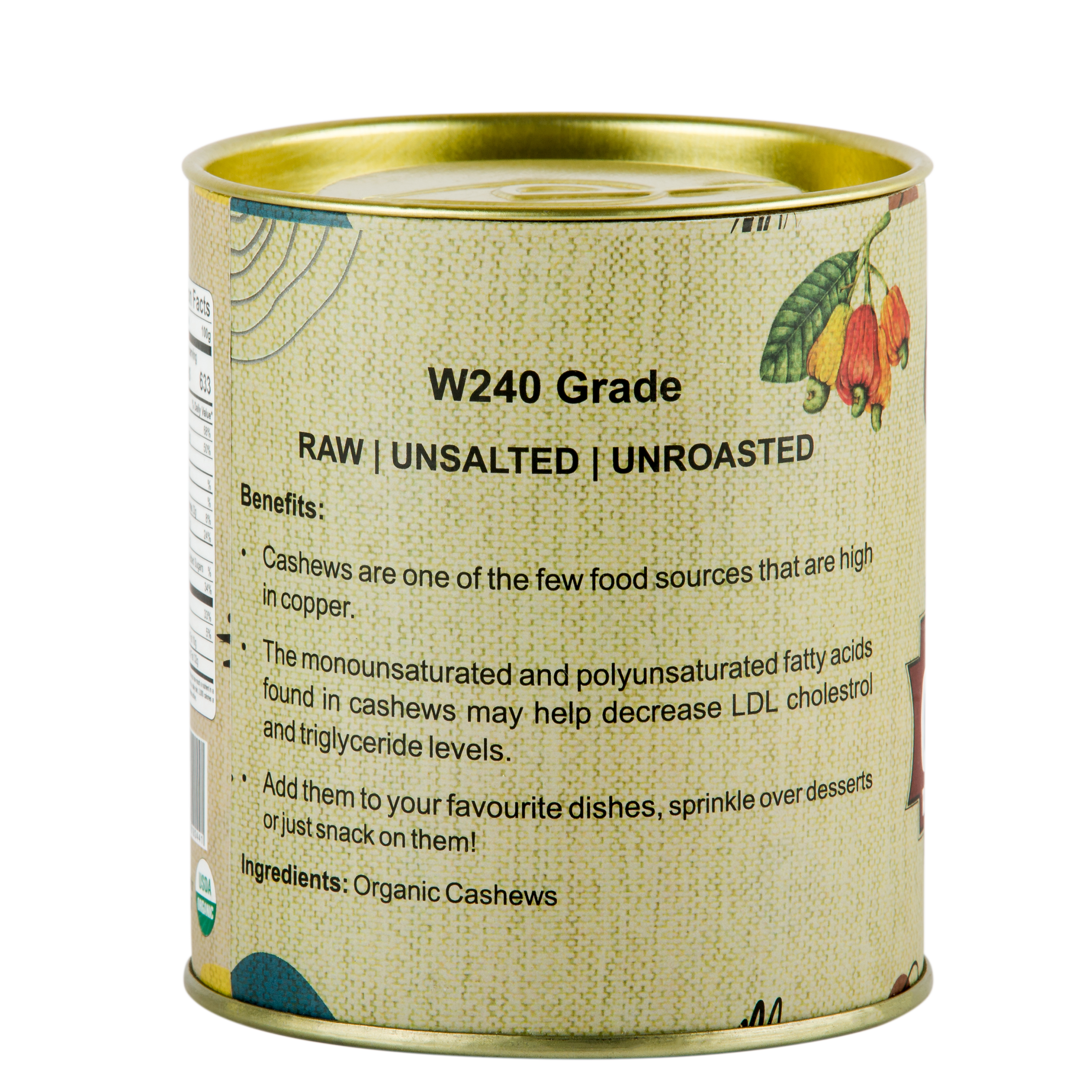 Praakritik Organic Whole Cashew 200g