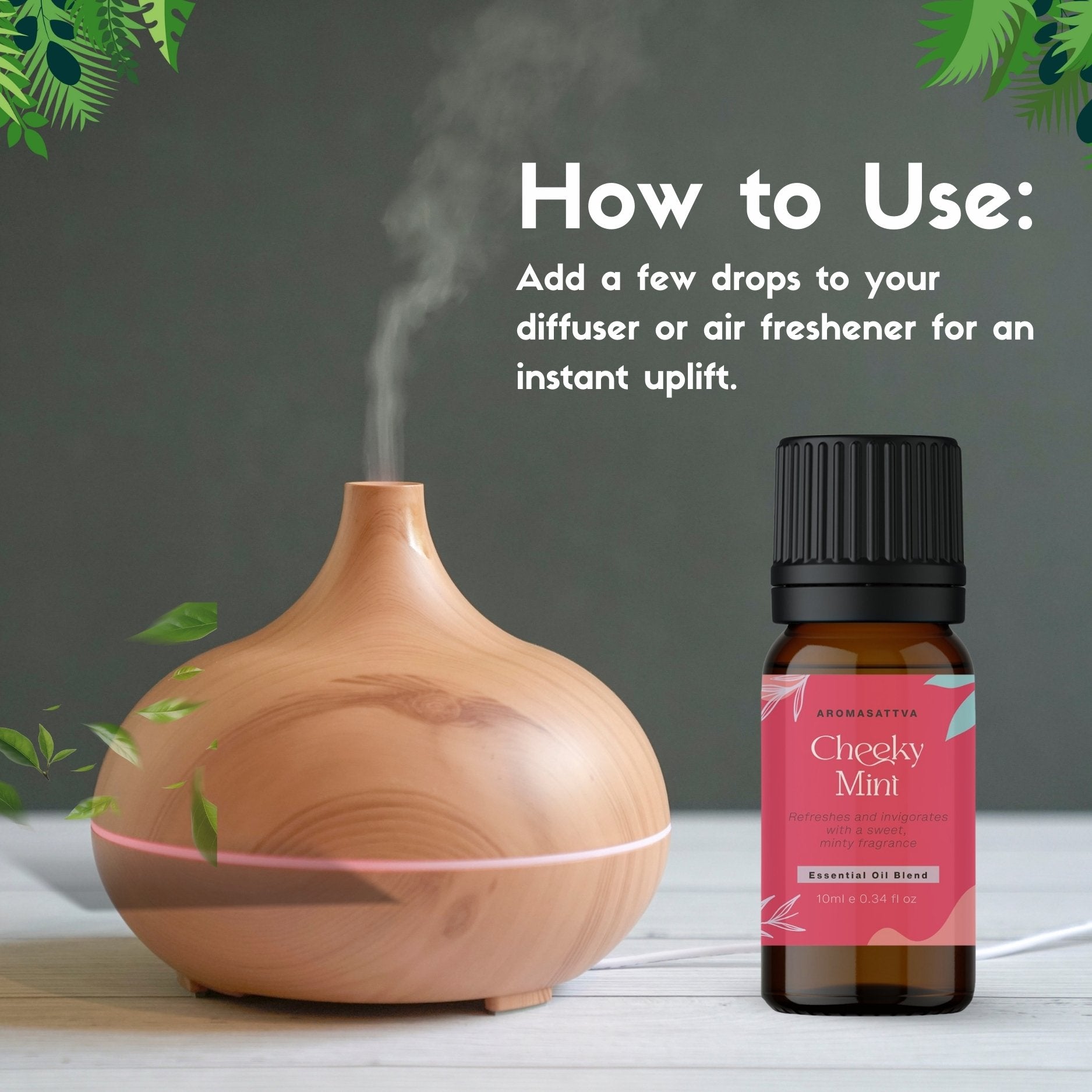 Aromasattva Essential Oil Blend-Cheeky Mint 10ml