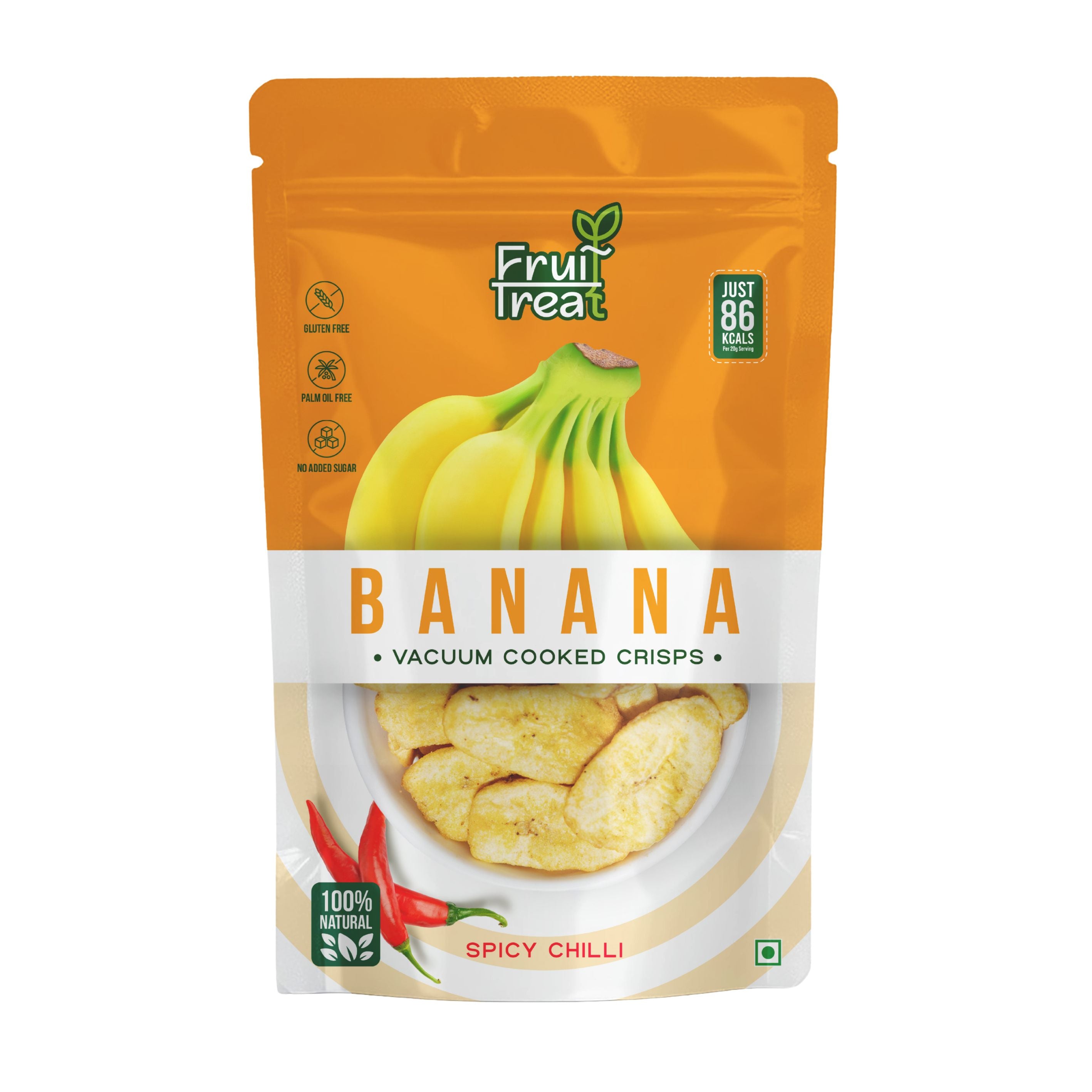 Fruit Treat Banana Chilli Crisps Pack of 5 ( 50 Grams Each )