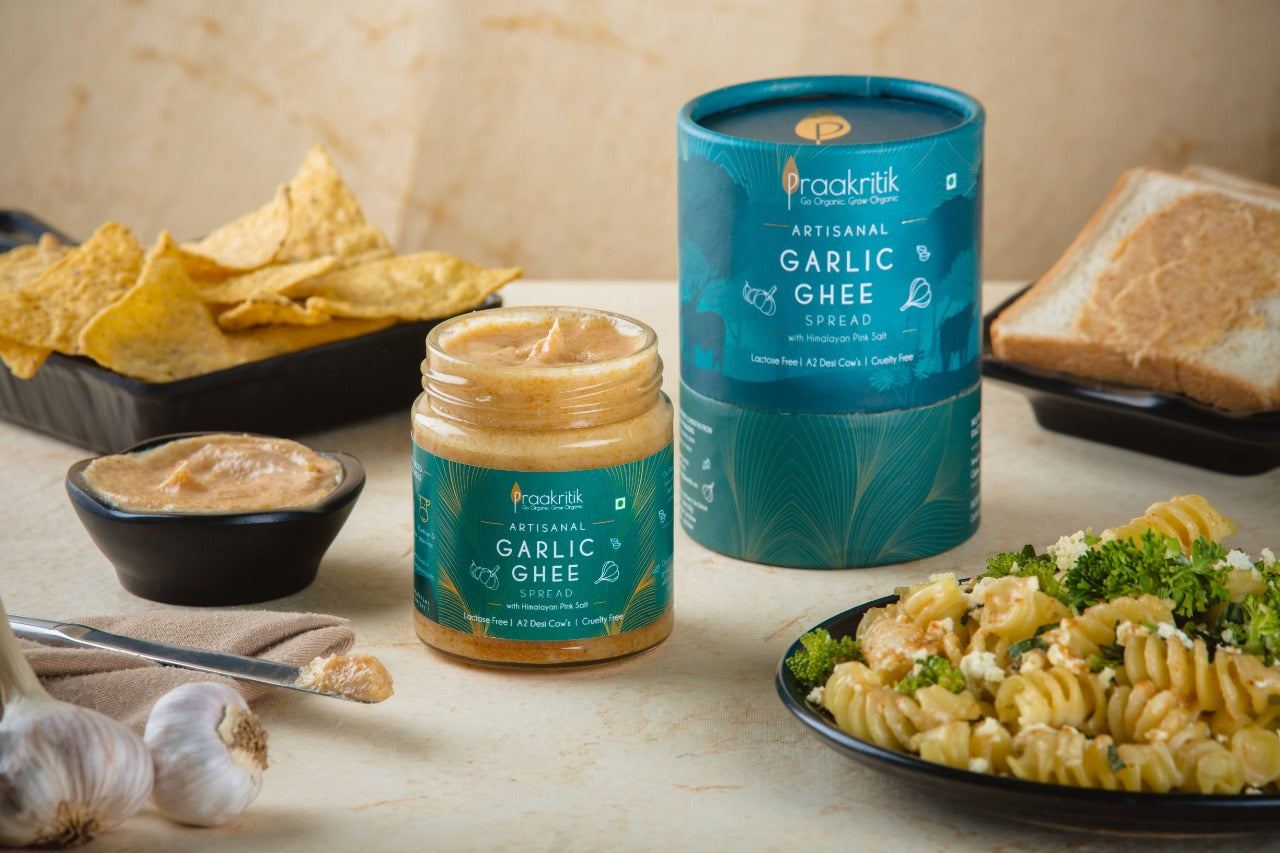 Praakritik Artisanal Garlic Ghee Spread With Himalayan Pink Salt 200g