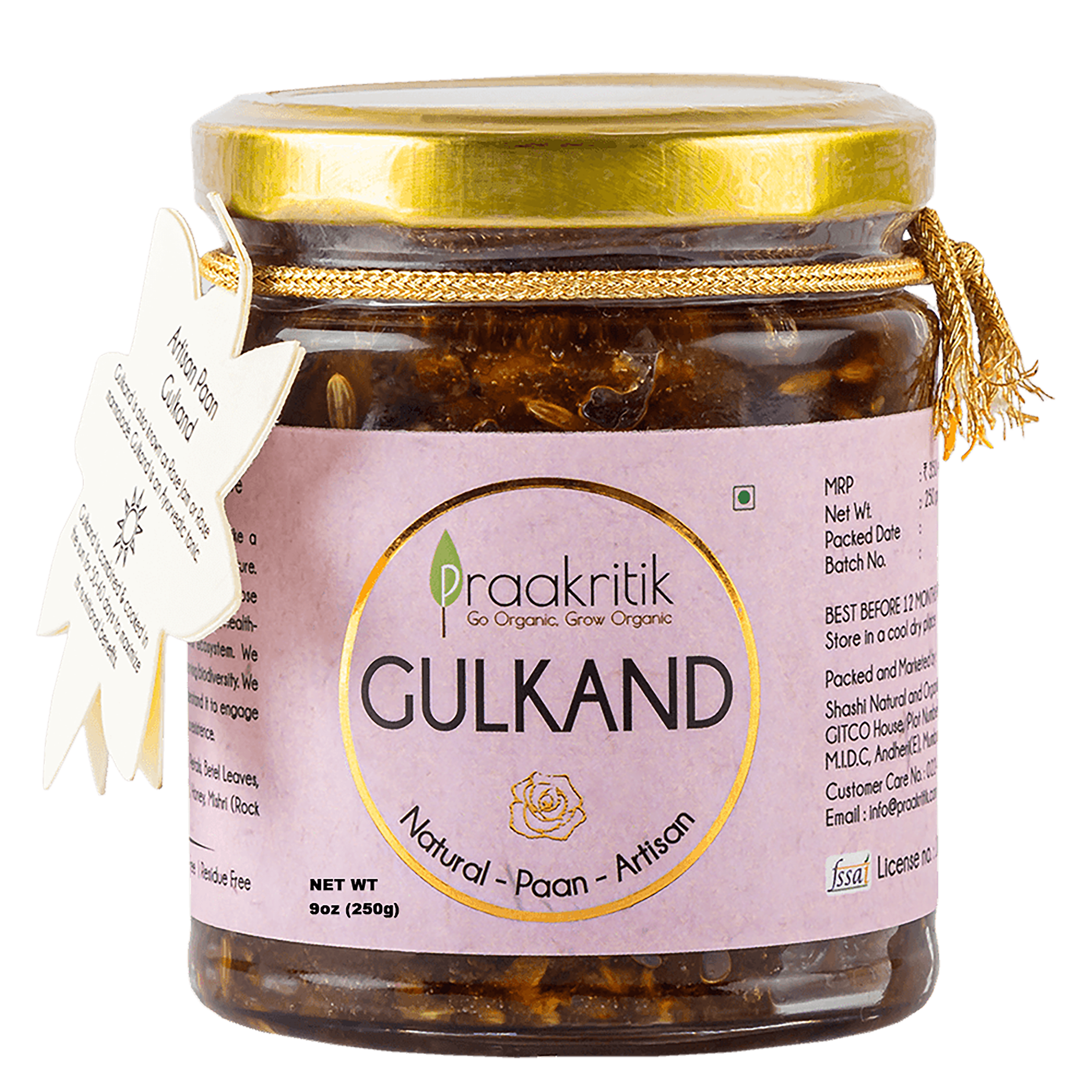 Praakritik Natural Paan Artisan Gulkand 250g