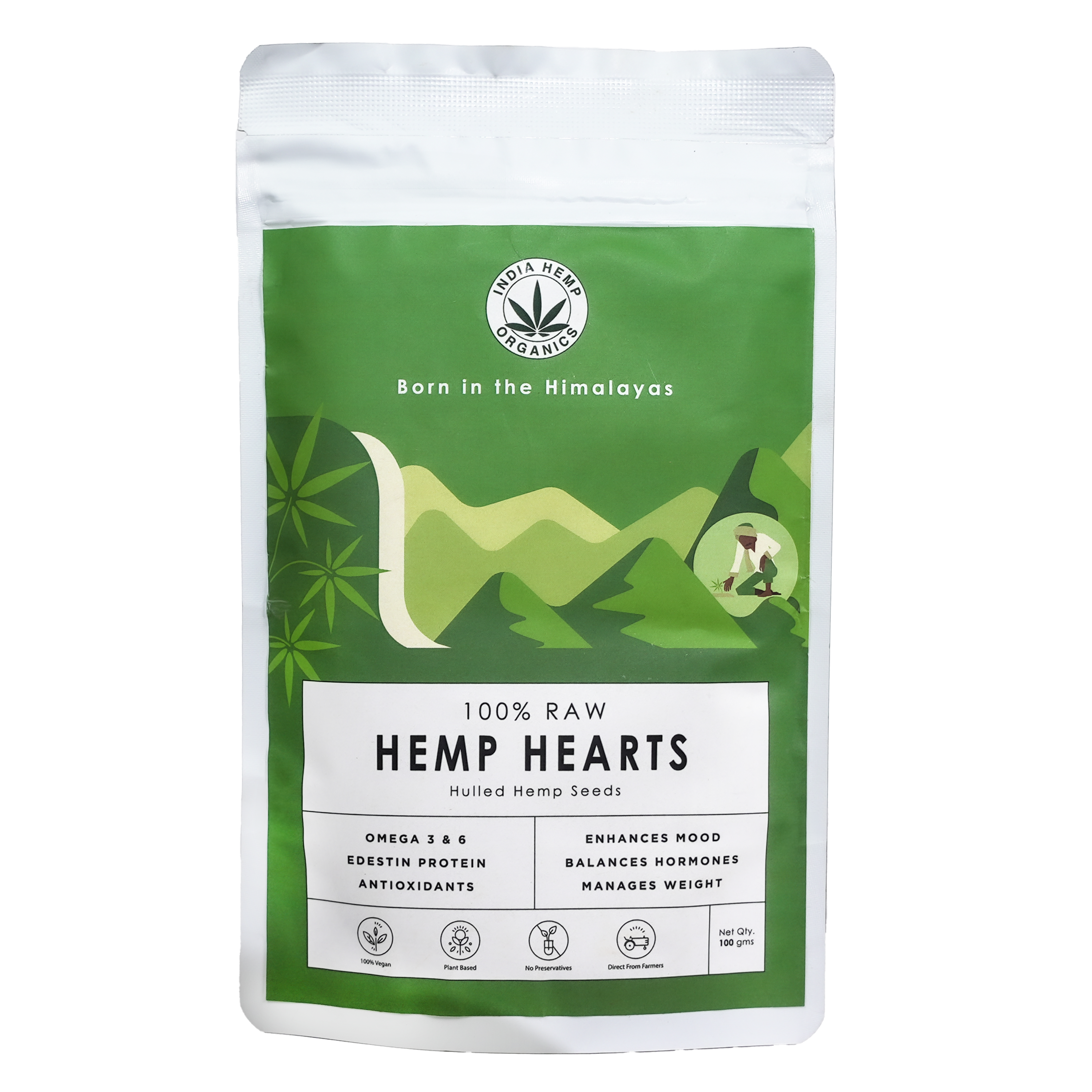 India Hemp Hemp Hearts 100grams