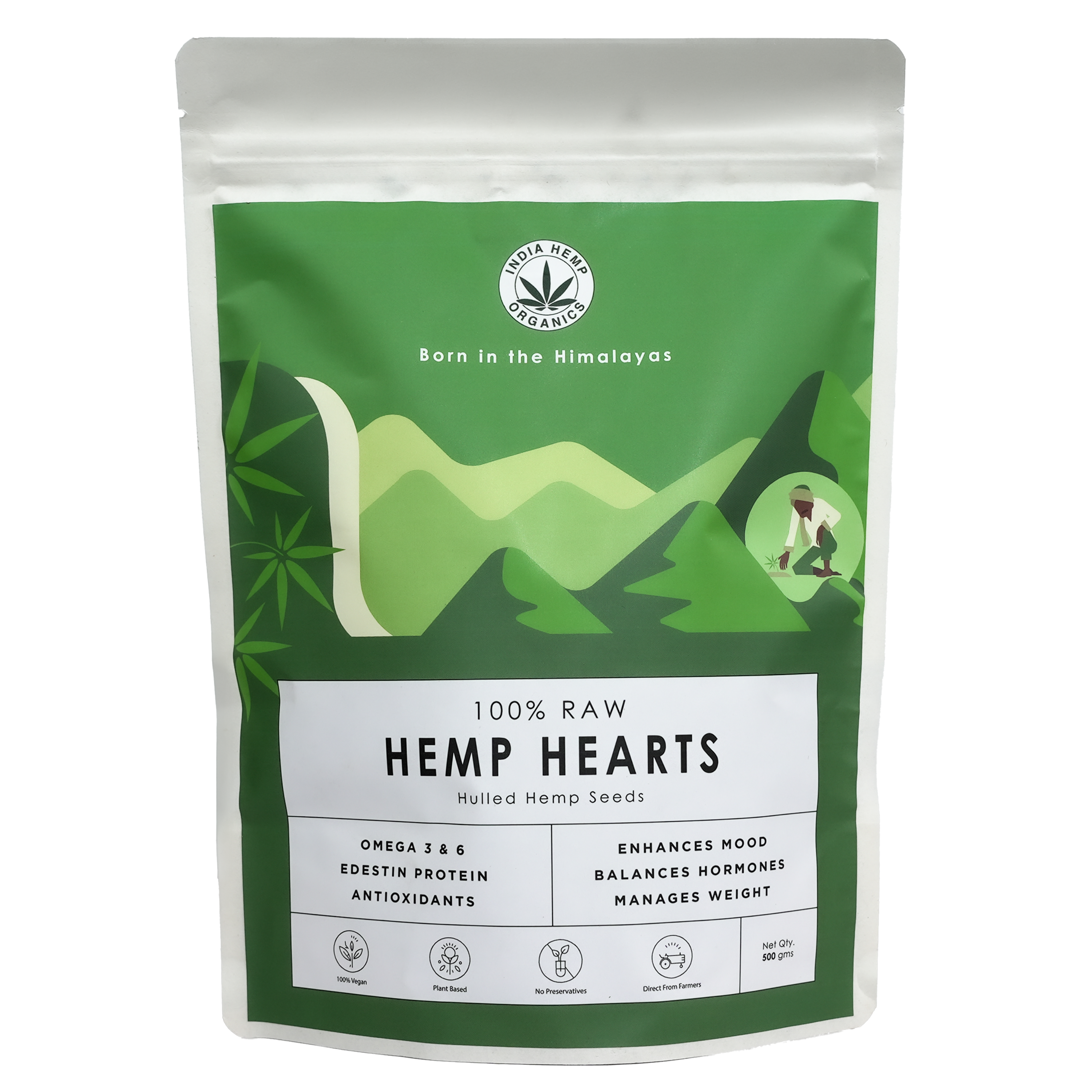 India Hemp Hemp Hearts 500grams