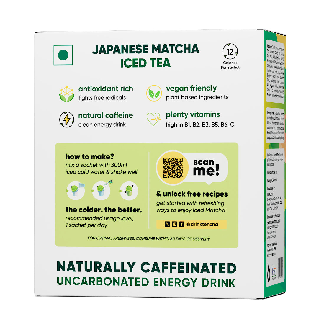 Tencha Iced Matcha Energy Drink | Pack of 15 Sachets