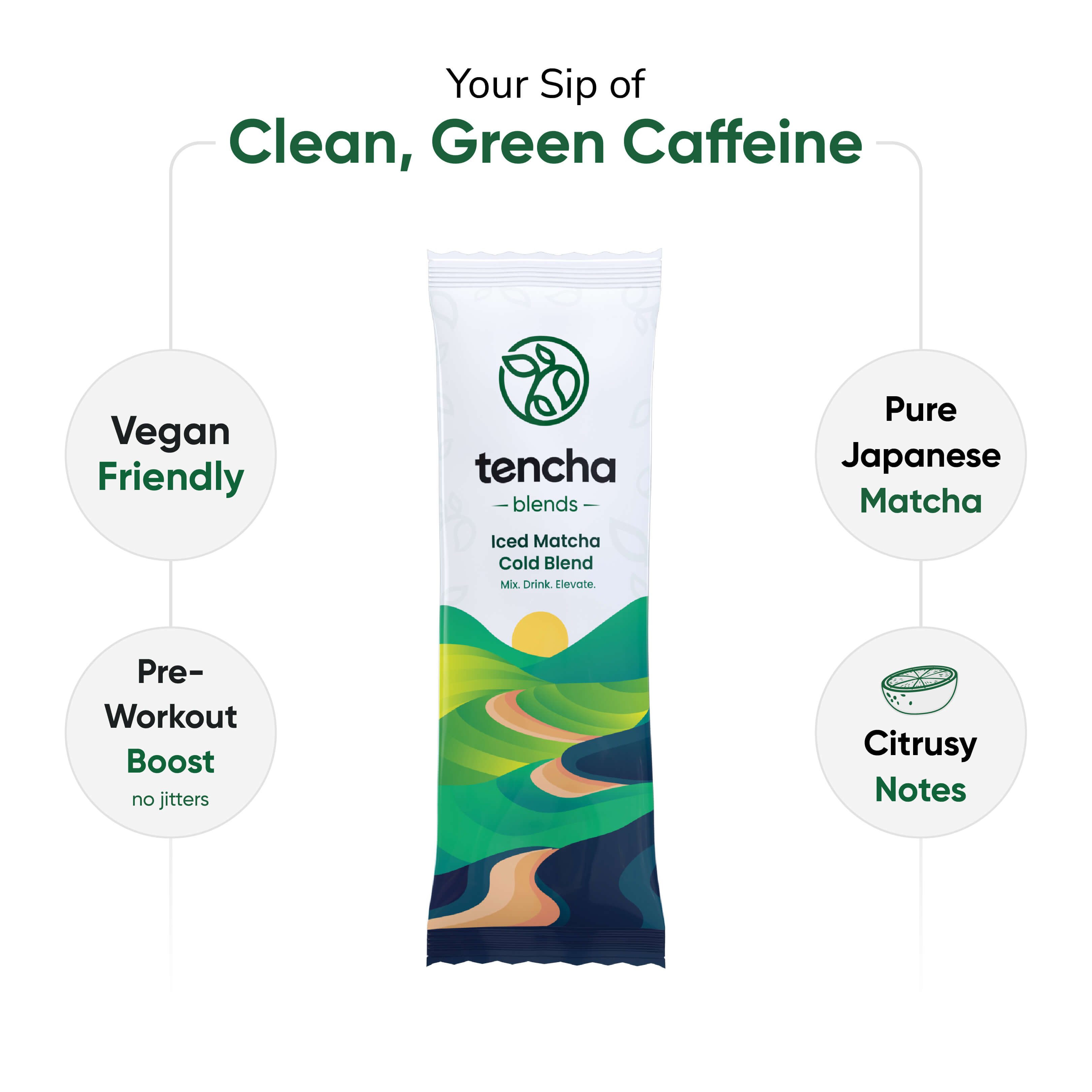 Tencha Iced Matcha Energy Drink | Pack of 15 Sachets