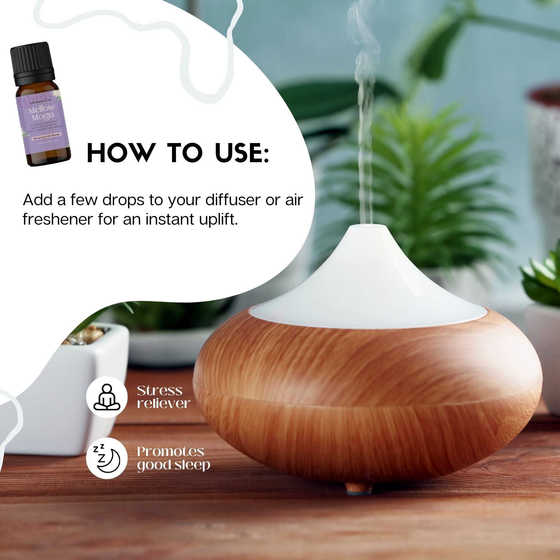 Aromasattva Essential Oil Blend-Mellow Mogra 10ml