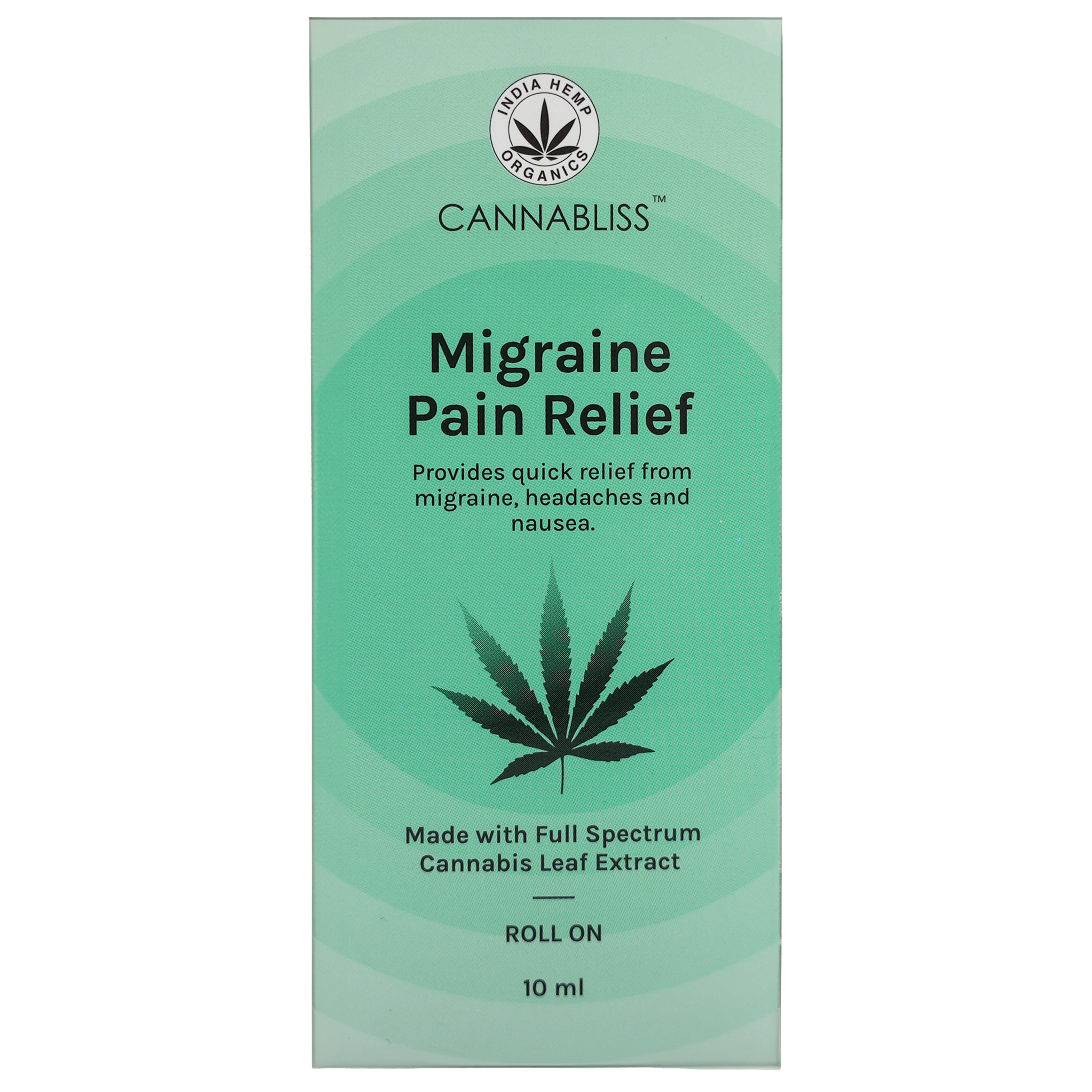 India Hemp Cannabliss Migraine Pain Relief - 10 ML