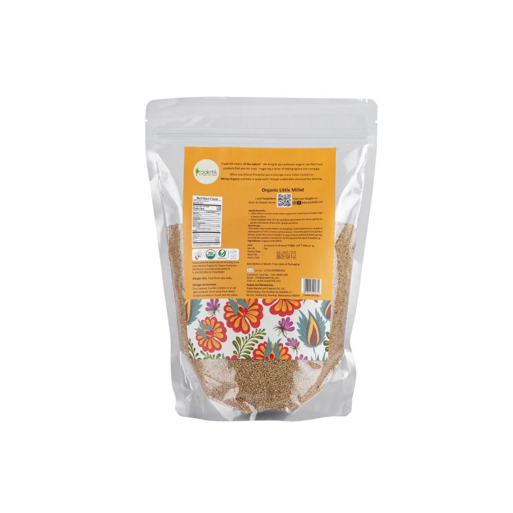 Praakritik Organic little Millet (Sama) 1Kg