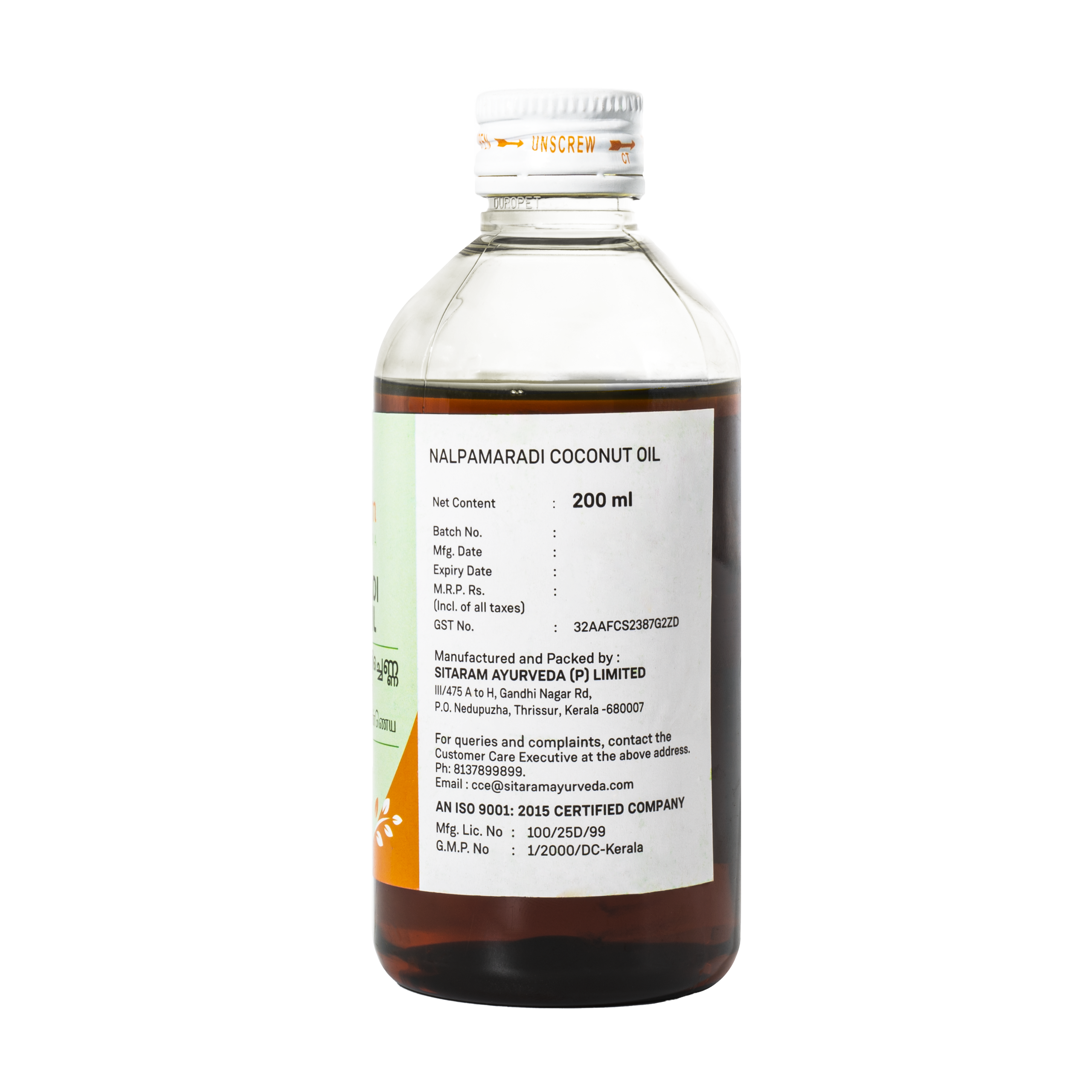 Sitaram Ayurveda Nalpamaradi Thailam 200Ml (Prescription Medication)