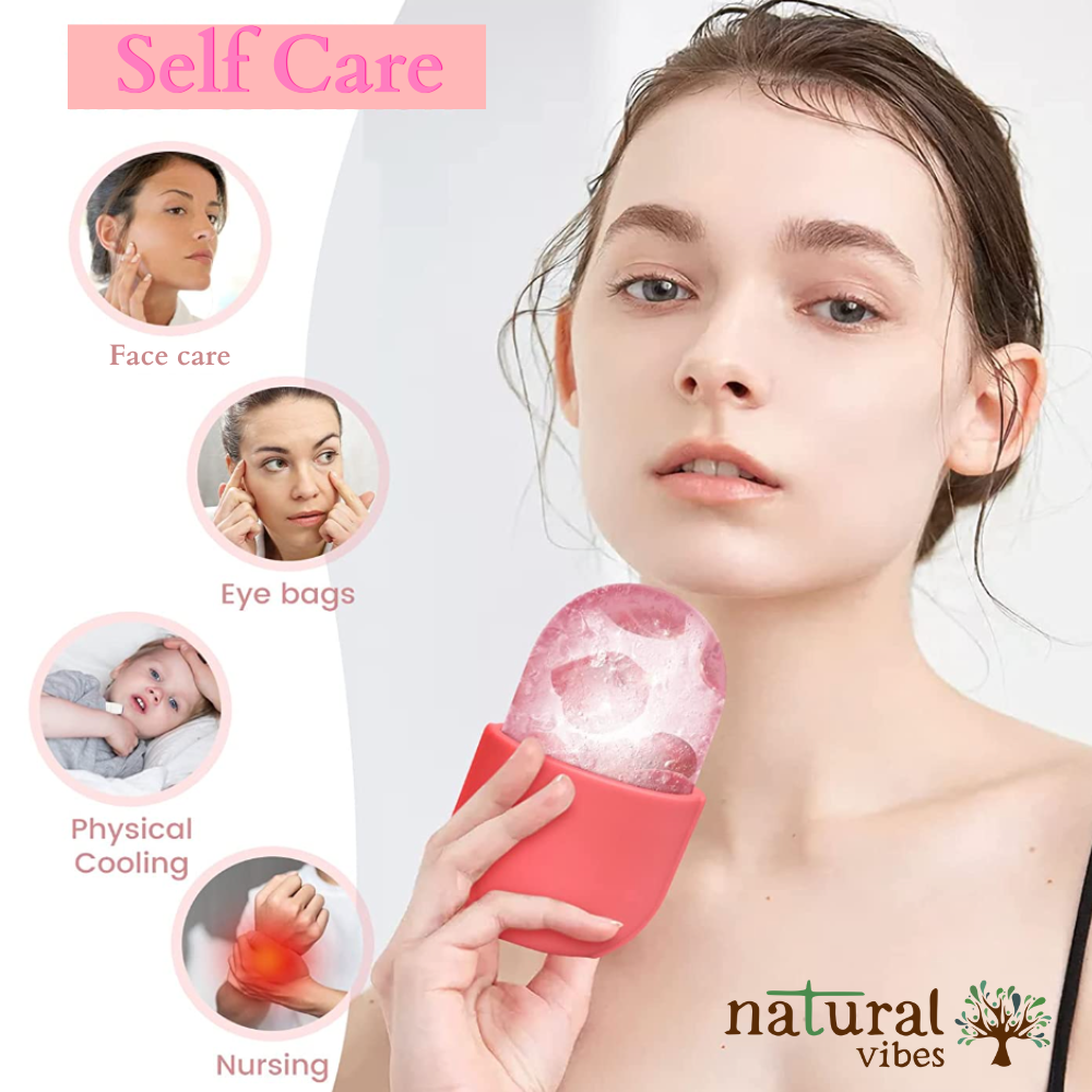 Natural Vibes Ice Facial Roller for Face, Neck and Under Eye