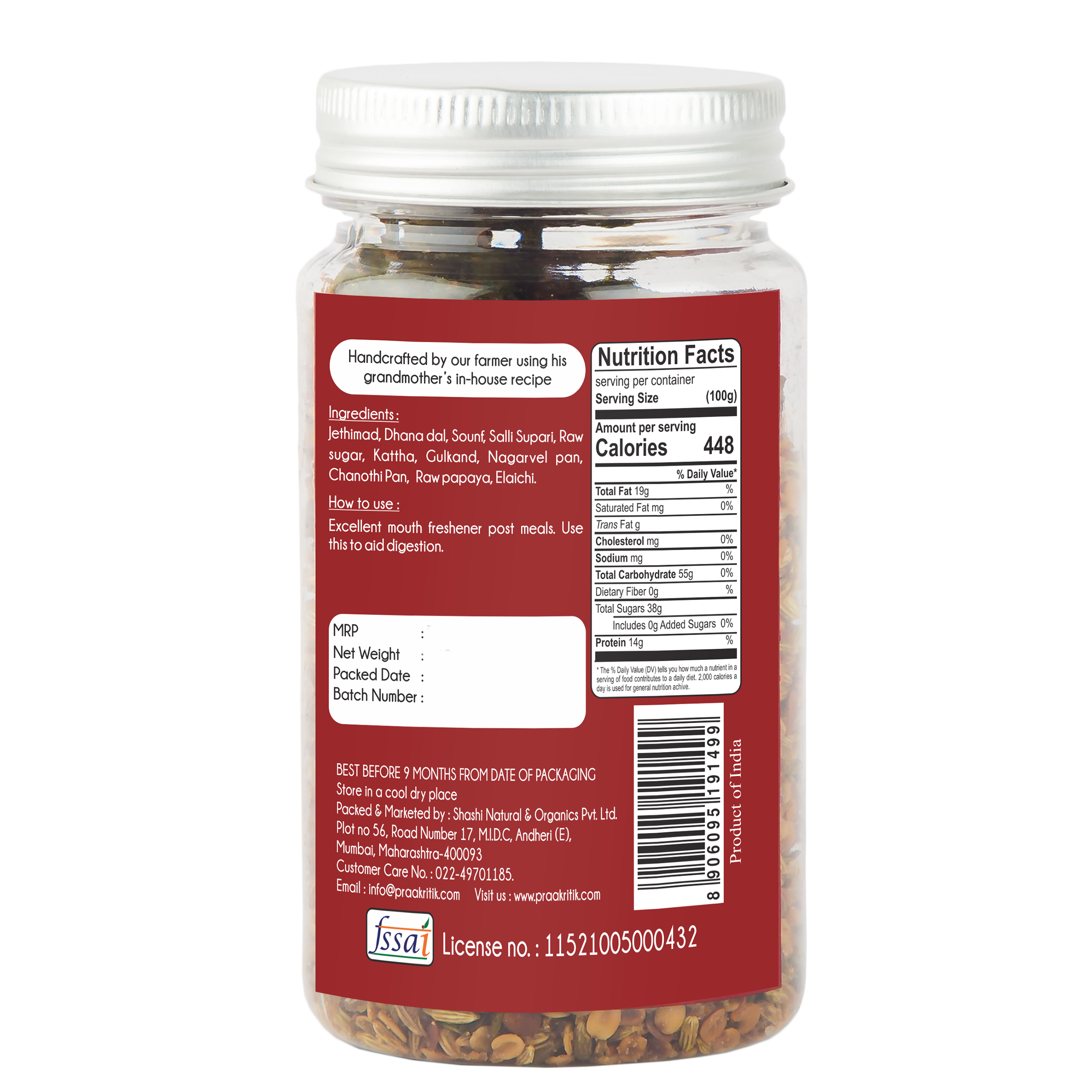 Praakritik Natural Pan Mukhwas (Digestive Aid)