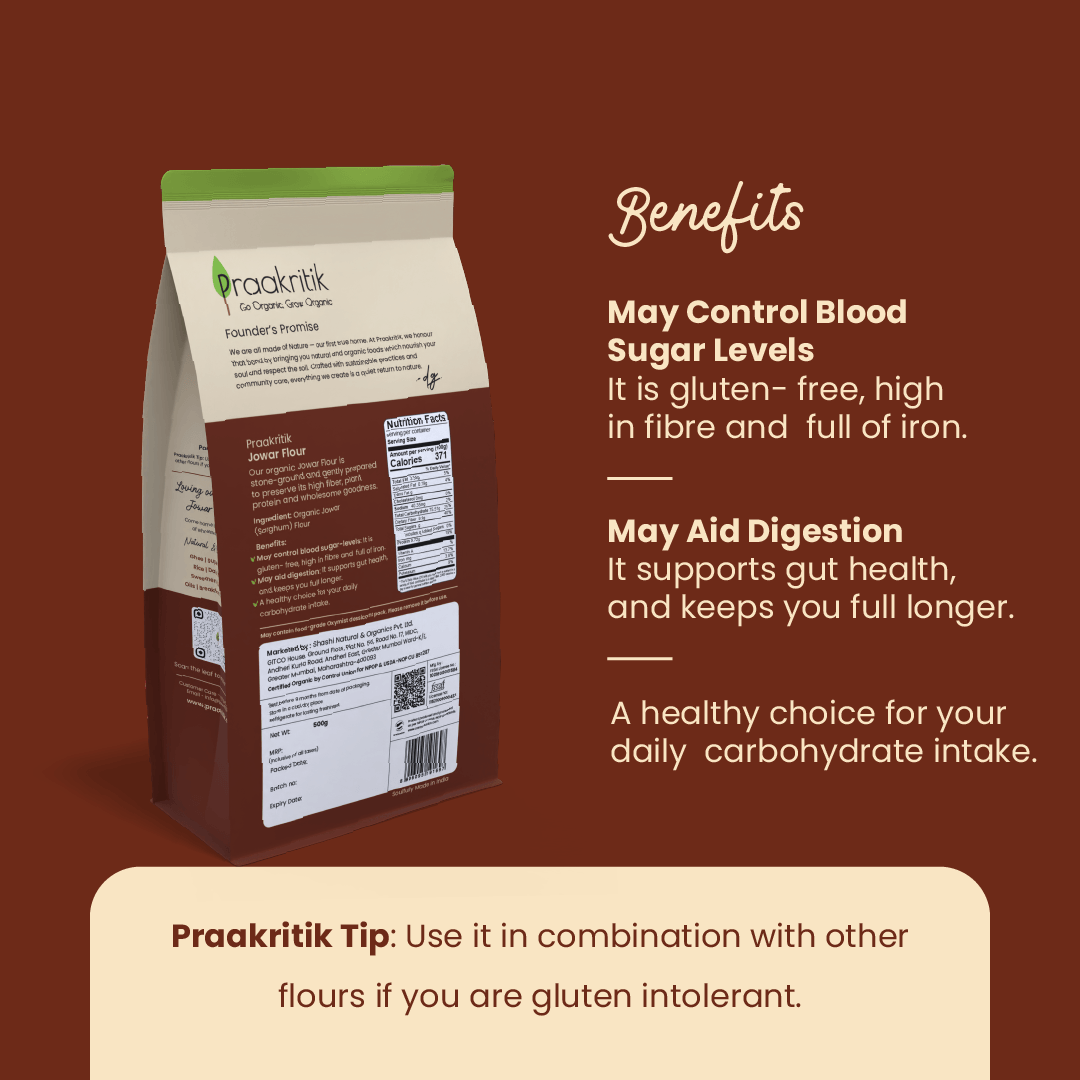 Praakritik Organic Jowar Atta 500g