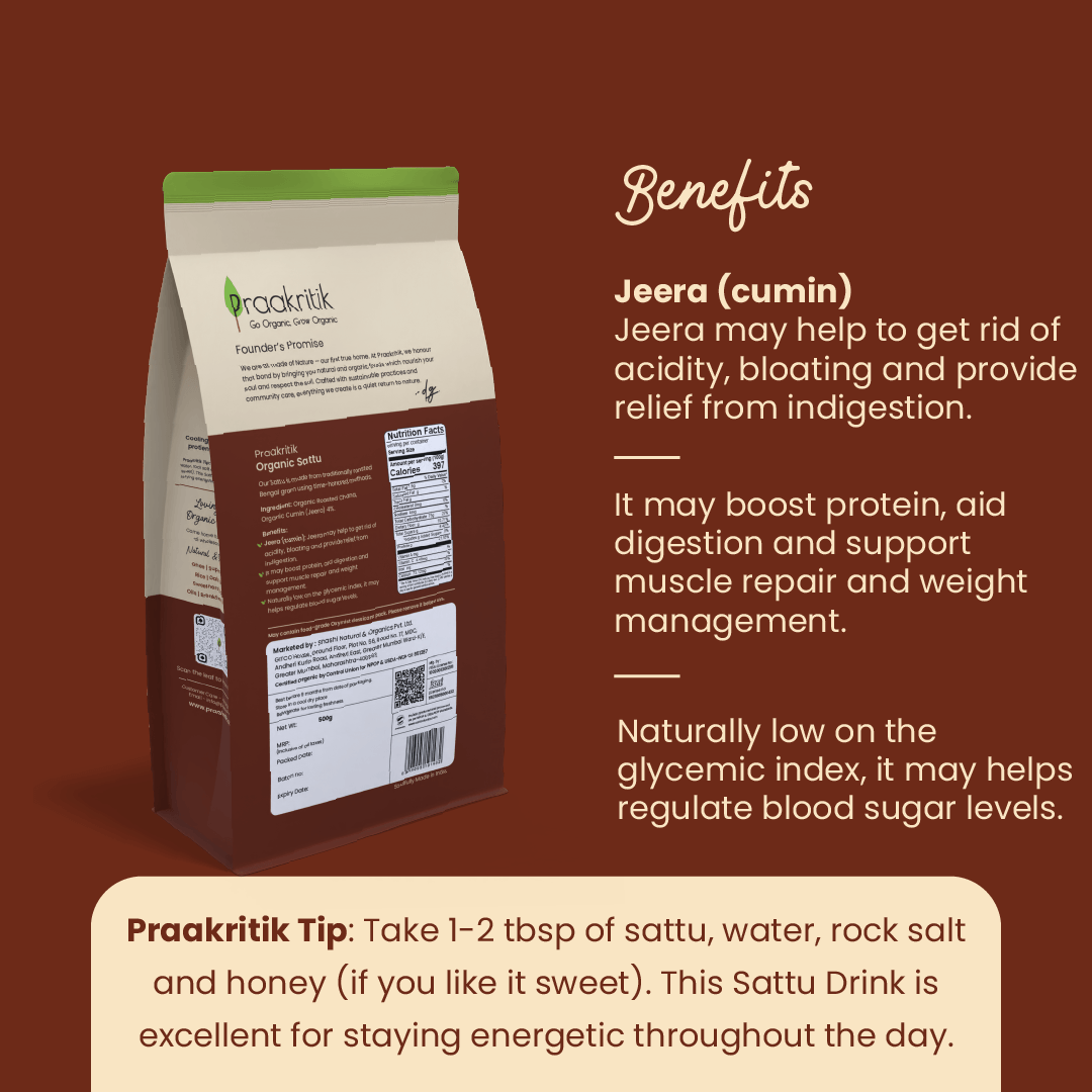 Praakritik Organic Sattu Atta 500g