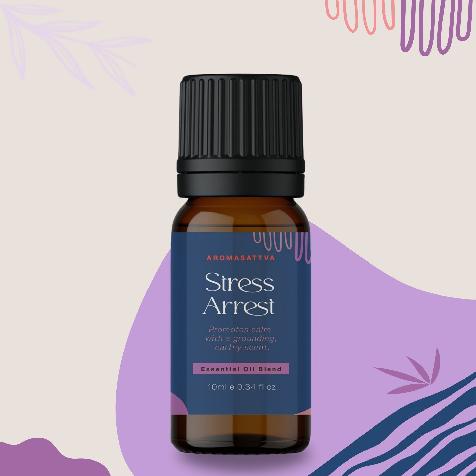 Aromasattva Essential Oil Blend-Stress Arrest 10ml