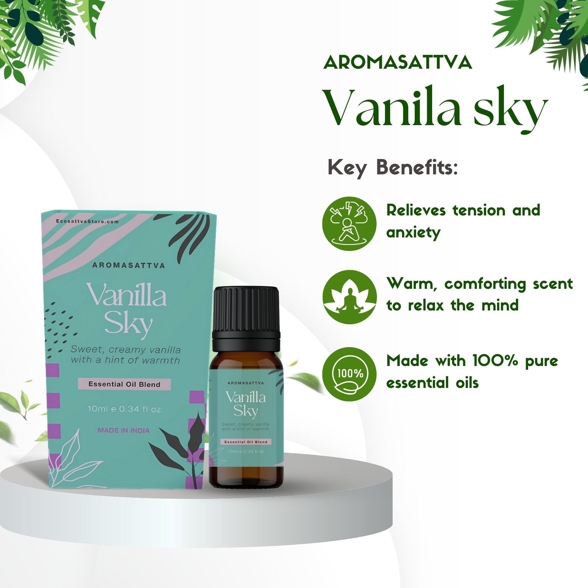 Aromasattva Essential Oil Blend-Vanilla Sky 10ml