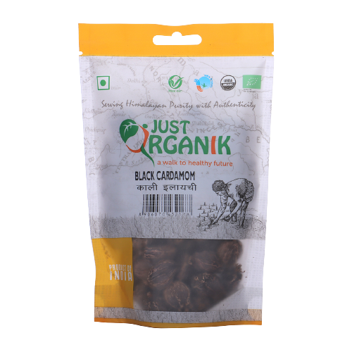 Just Organik Organic Black Cardamom 100g