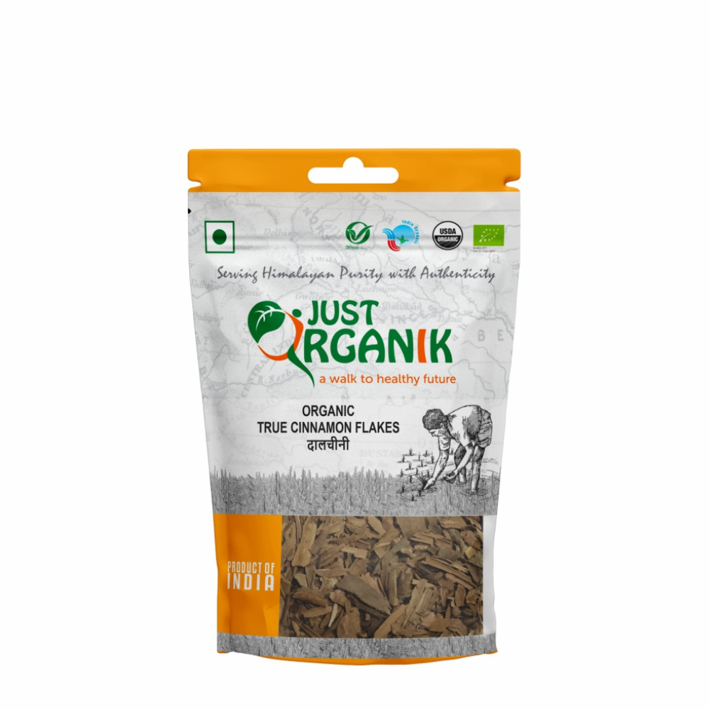 Just Organik Organic True Cinnamon Flakes 150g(pack of 3, 3x50g)