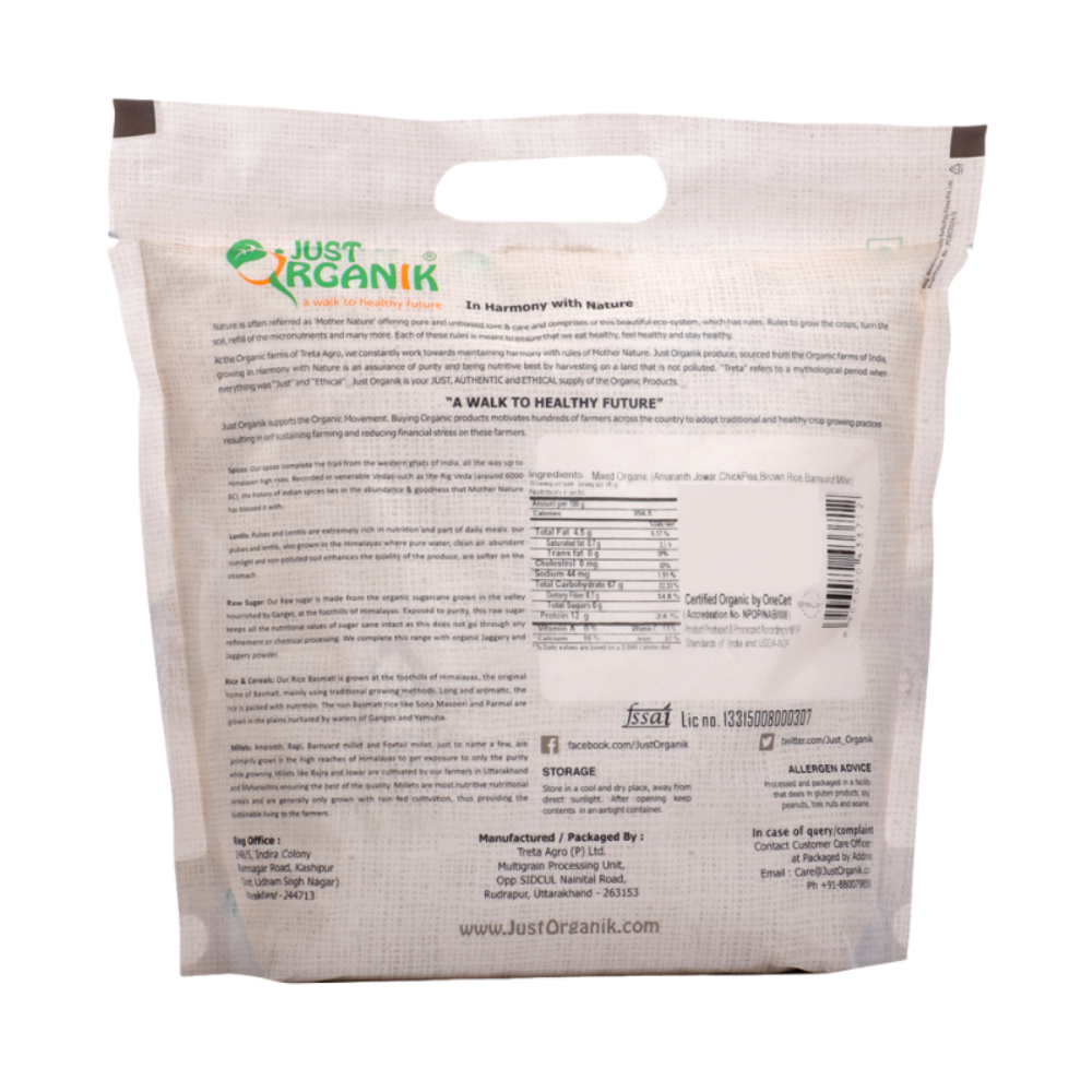 Just Organik Organic Gluten Free Chapati Flour 1.5 kg