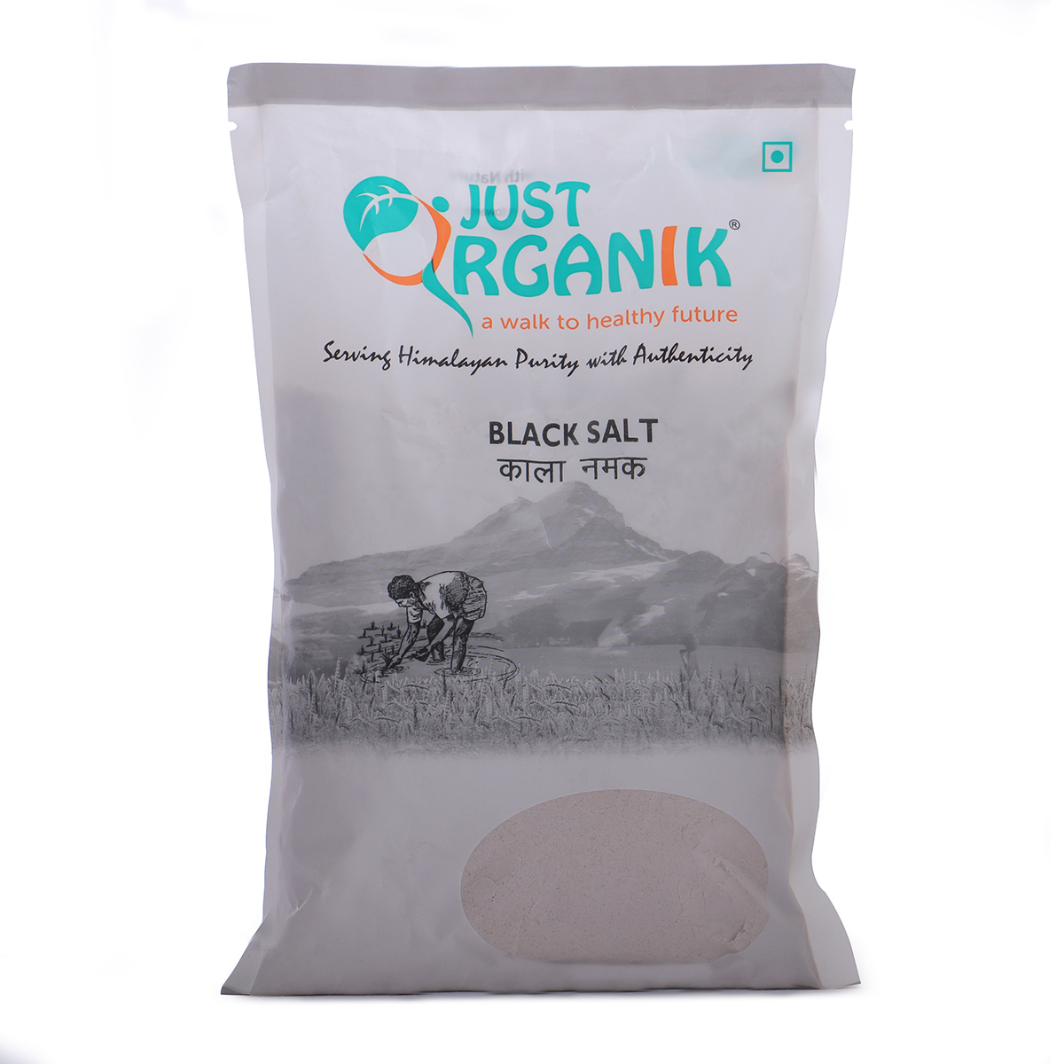 Just Organik Black Salt 2kg (pack of 4, 4x500g)