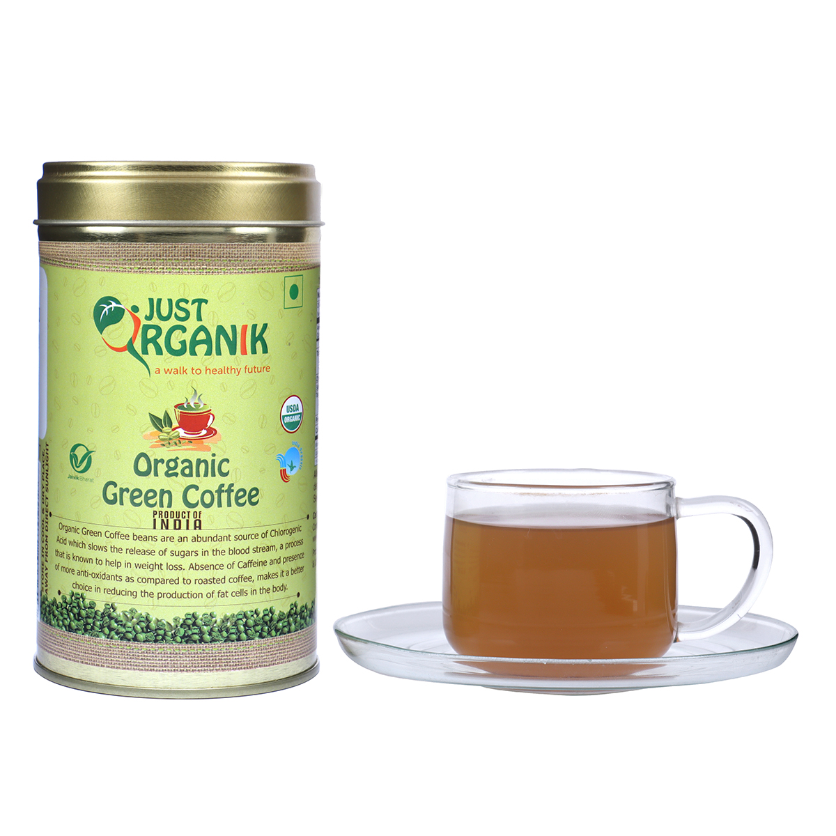 Just Organik Organic Green Coffee 250g