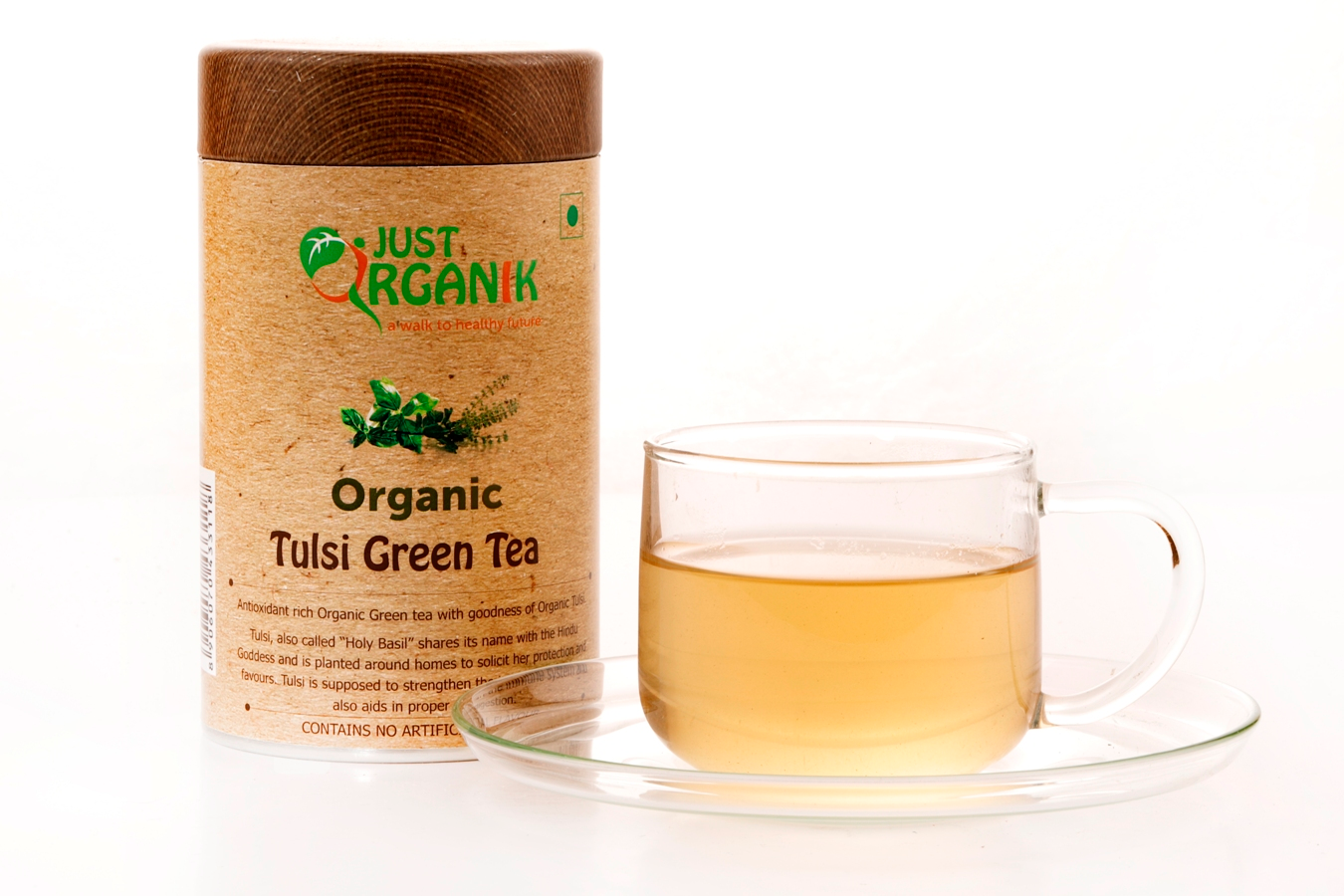 Just Organik Organic Tulsi-Green Tea 75g