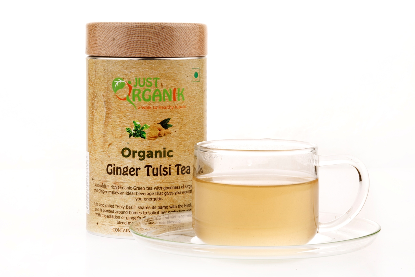 Just Organik Organic Ginger Tulsi Tea 75g