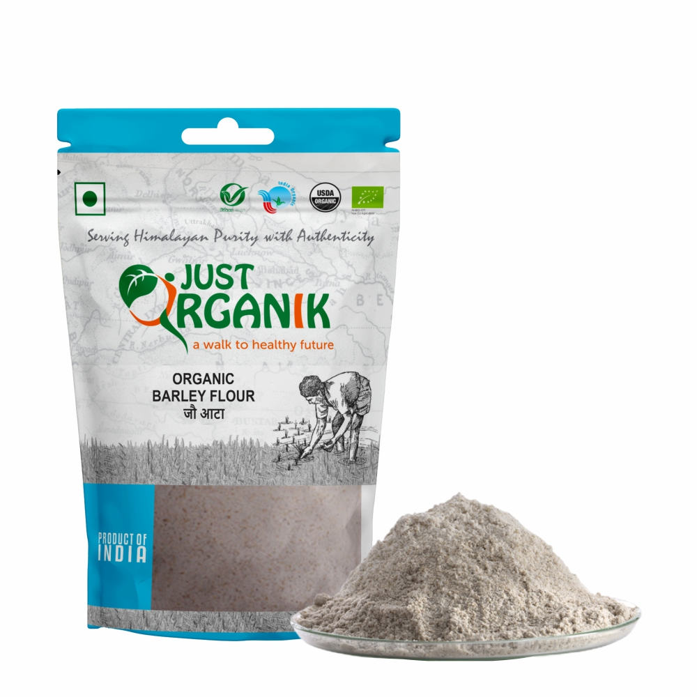Just Organik Organic Barley Flour 1.5kg(pack of 3, 3x500g)