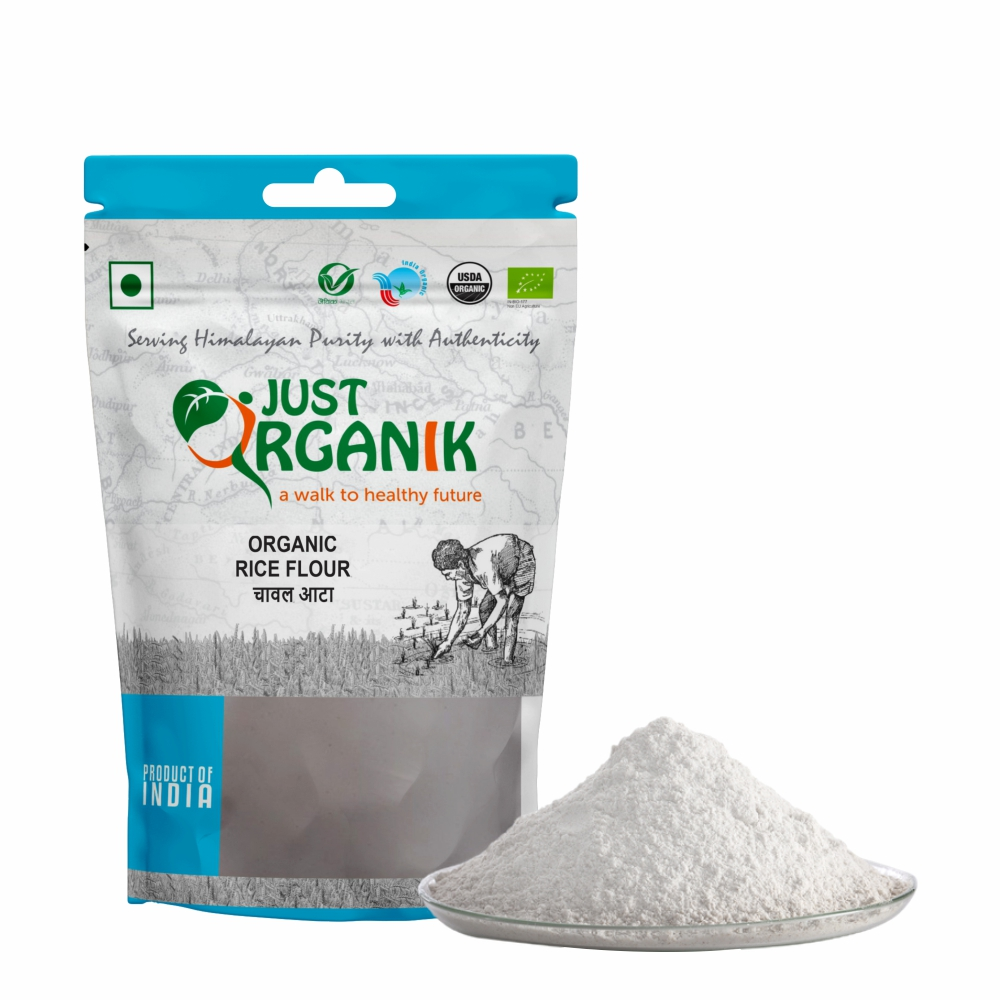Just Organik Organic Rice Flour 2kg (pack of 4, 4x500g)