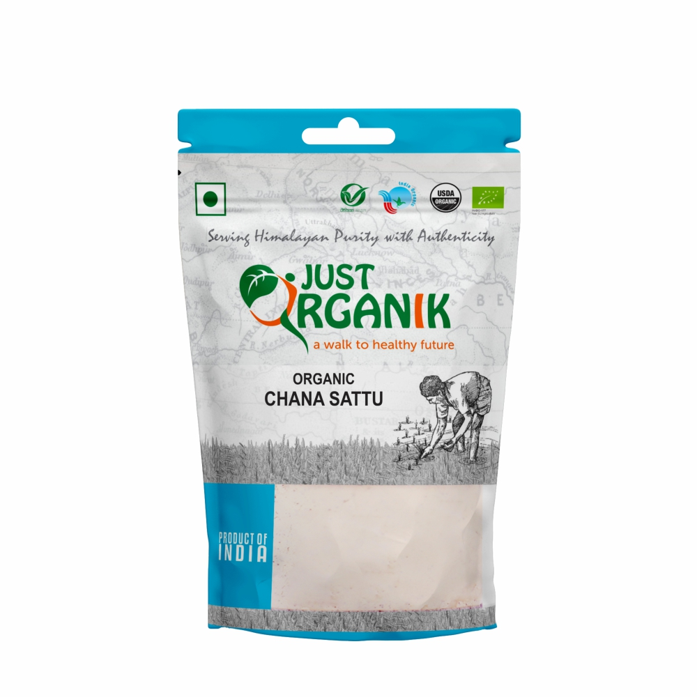 Just Organik Organic Chana Sattu 1kg (pack of 2, 2x500g)