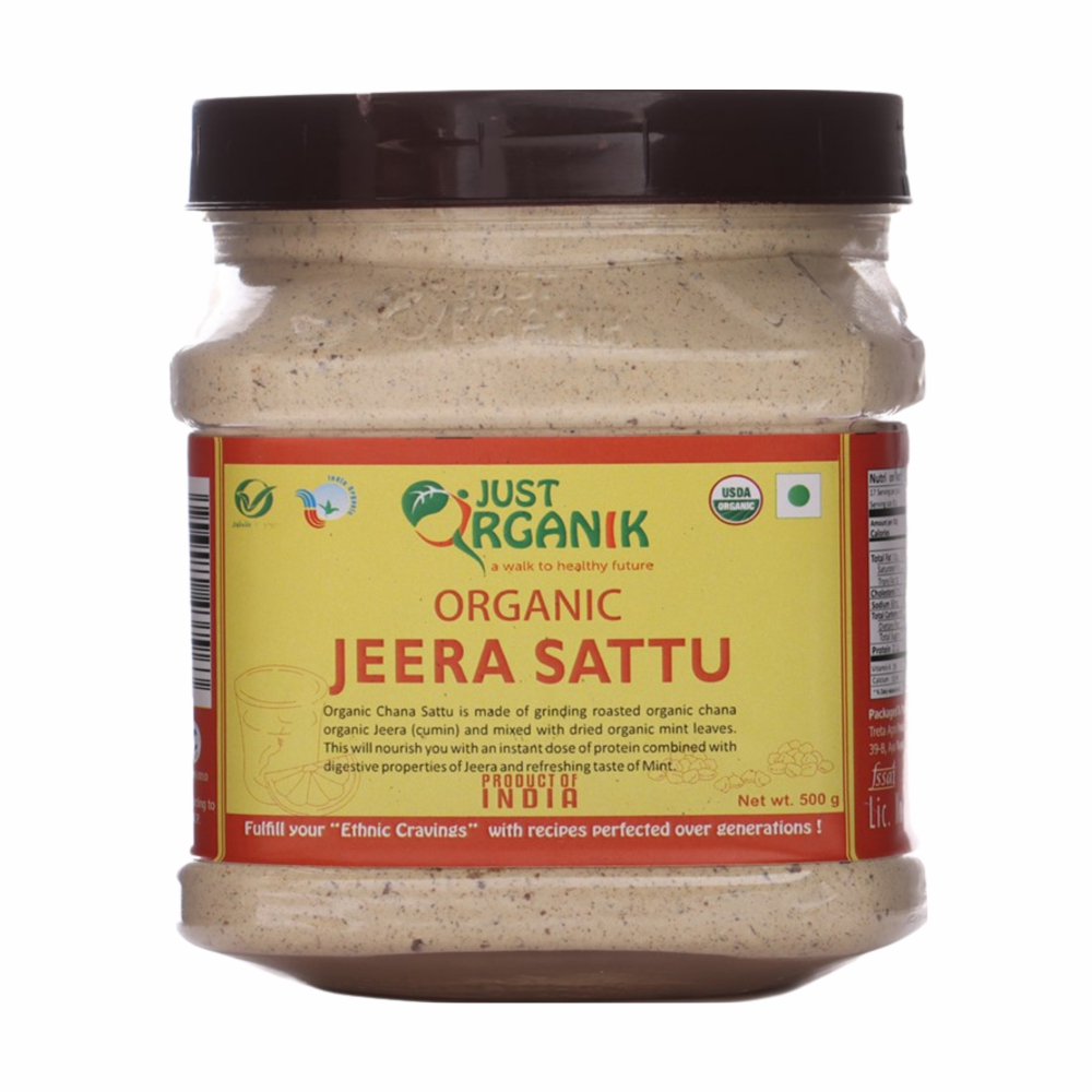 Just Organik Organic Jeera Sattu 1kg (pack of 2, 2x500g)