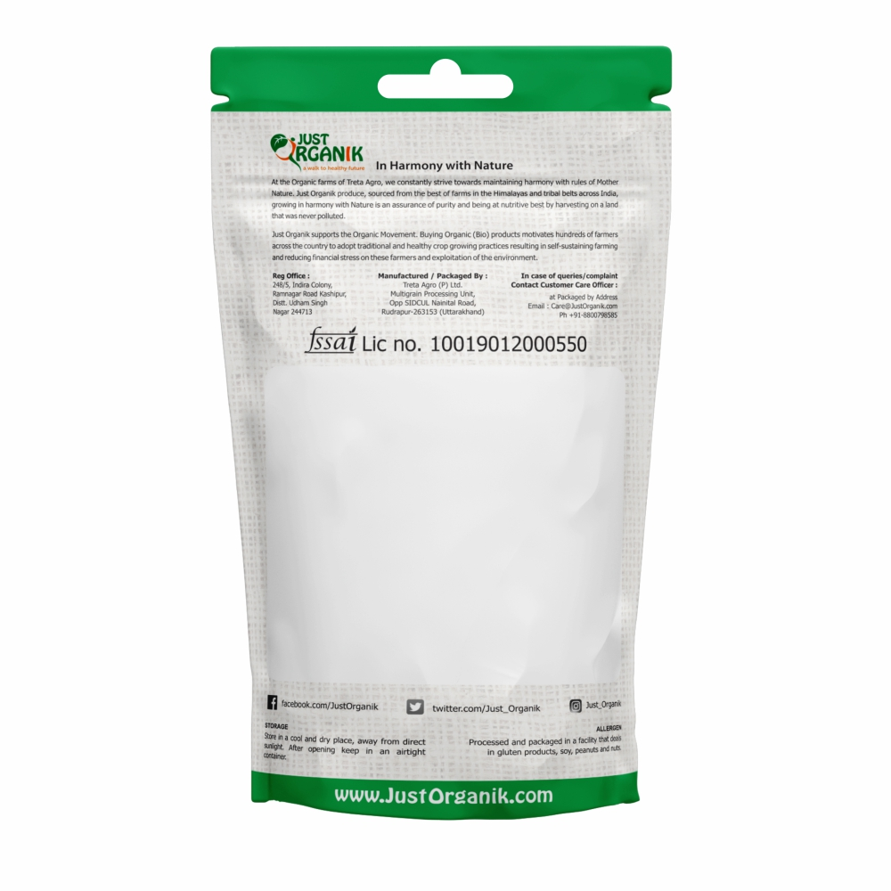 Just Organik Organic Oats Flakes 1kg (pack of 2, 2x500g)