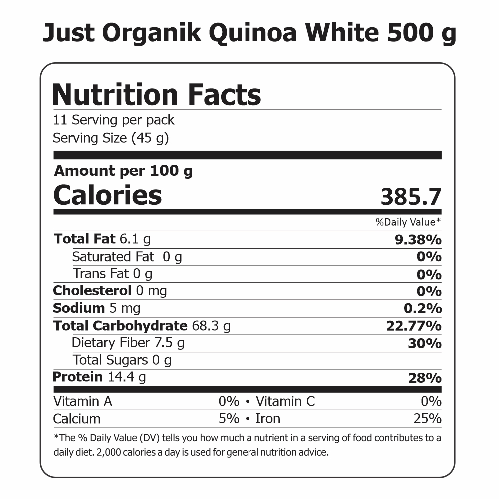 Just Organik Organic Quinoa Red 500g