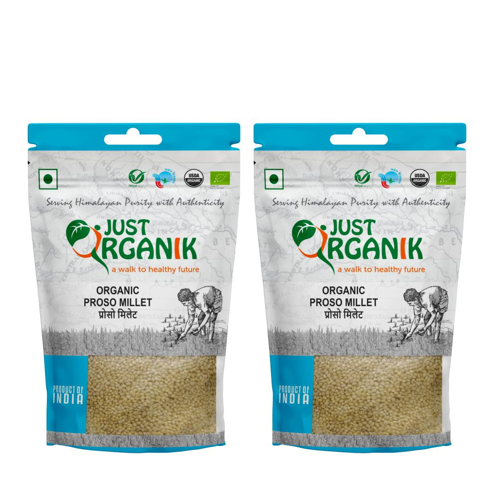 Just Organik Organic Proso Millet 1kg (pack of 2, 2x500g)