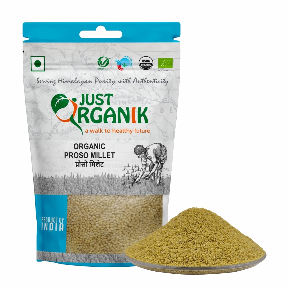 Just Organik Organic Proso Millet 1kg (pack of 2, 2x500g)