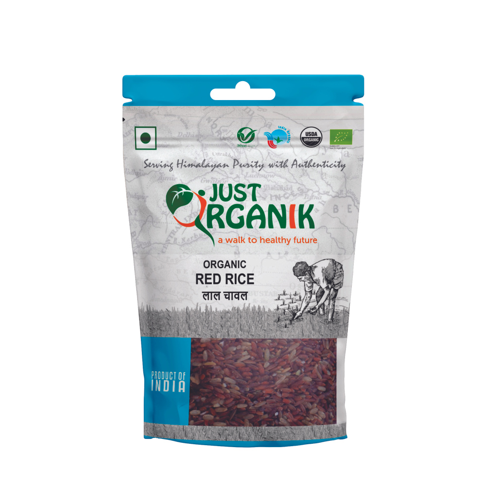 Just Organik Organic Red Rice 1kg(pack of2, 2x500g)