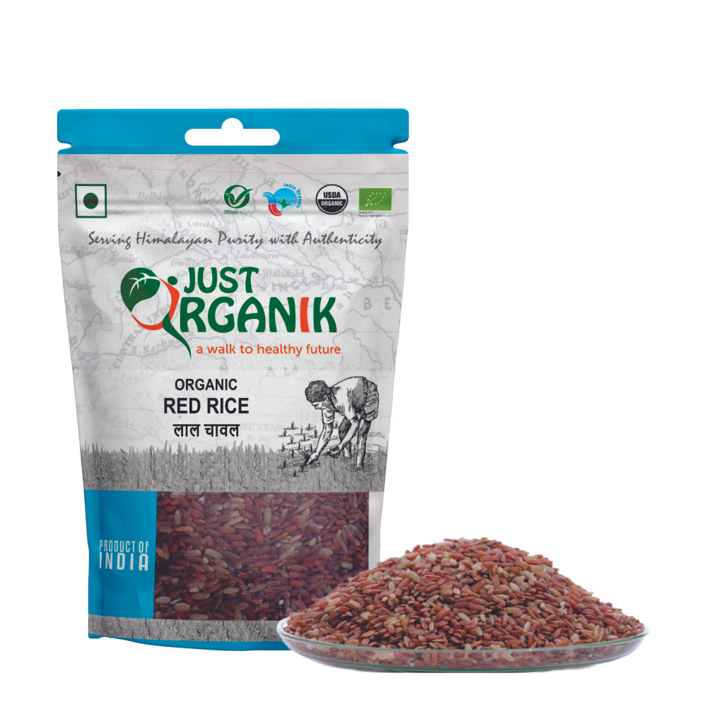 Just Organik Organic Red Rice 1kg(pack of2, 2x500g)