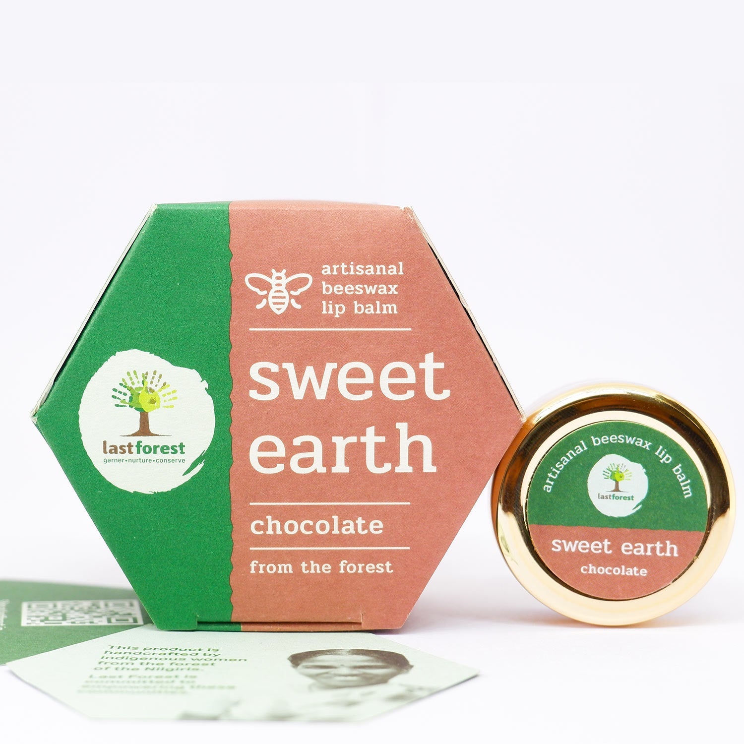 Last Forest Artisanal, Handmade Beeswax Lip Balm Chocolate