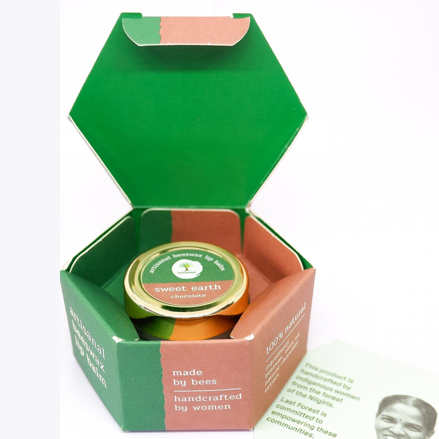 Last Forest Artisanal, Handmade Beeswax Lip Balm Chocolate