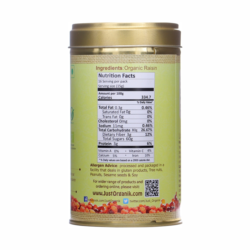 Just Organik Organic Raisin 250g