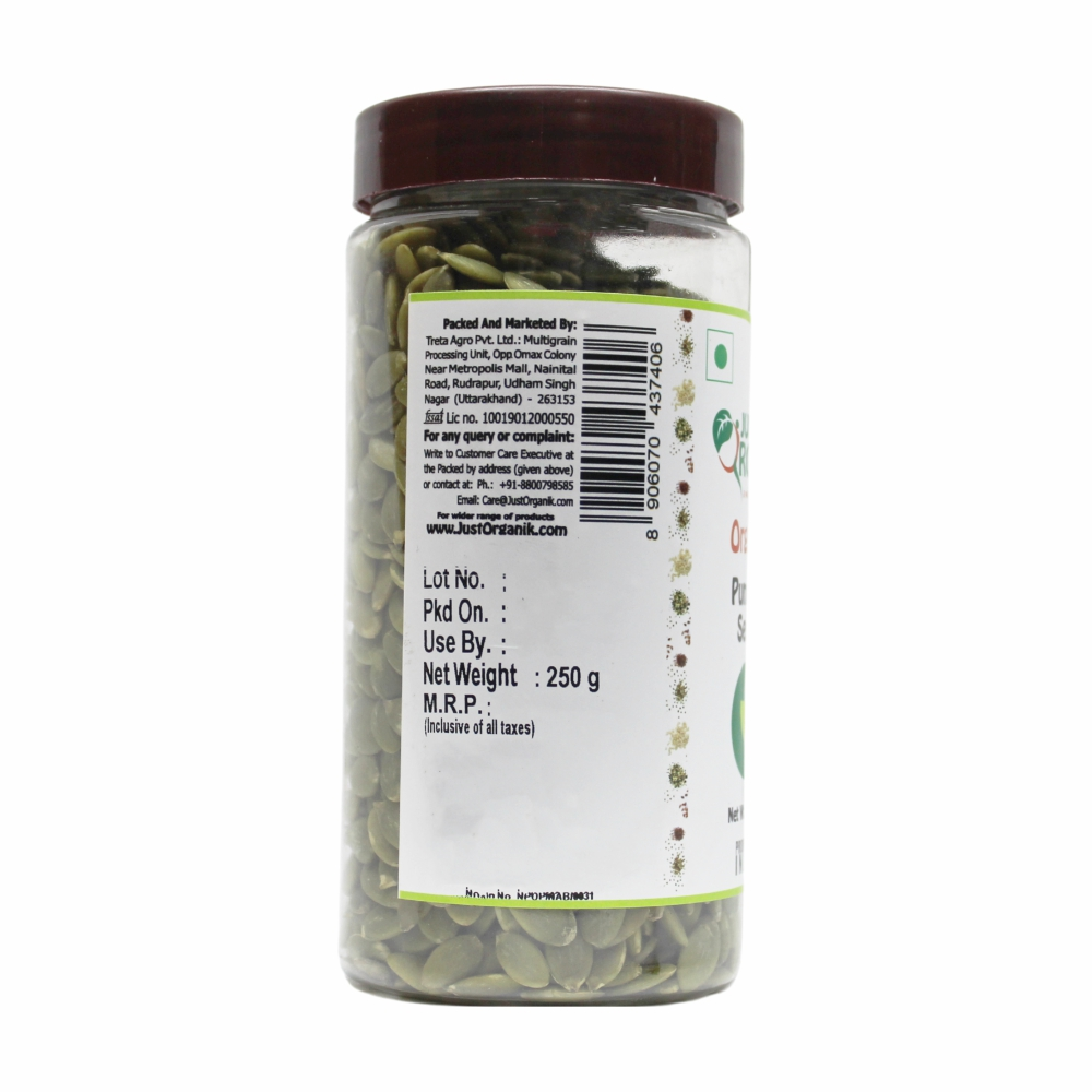 Just Organik Organic Pumpkin Seeds 250g