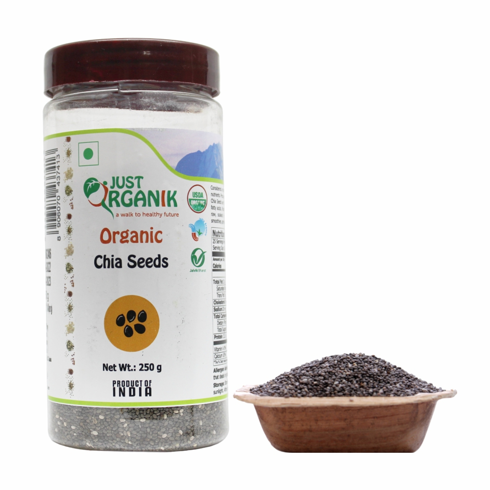 Just Organik Organic Chia Seeds 250g