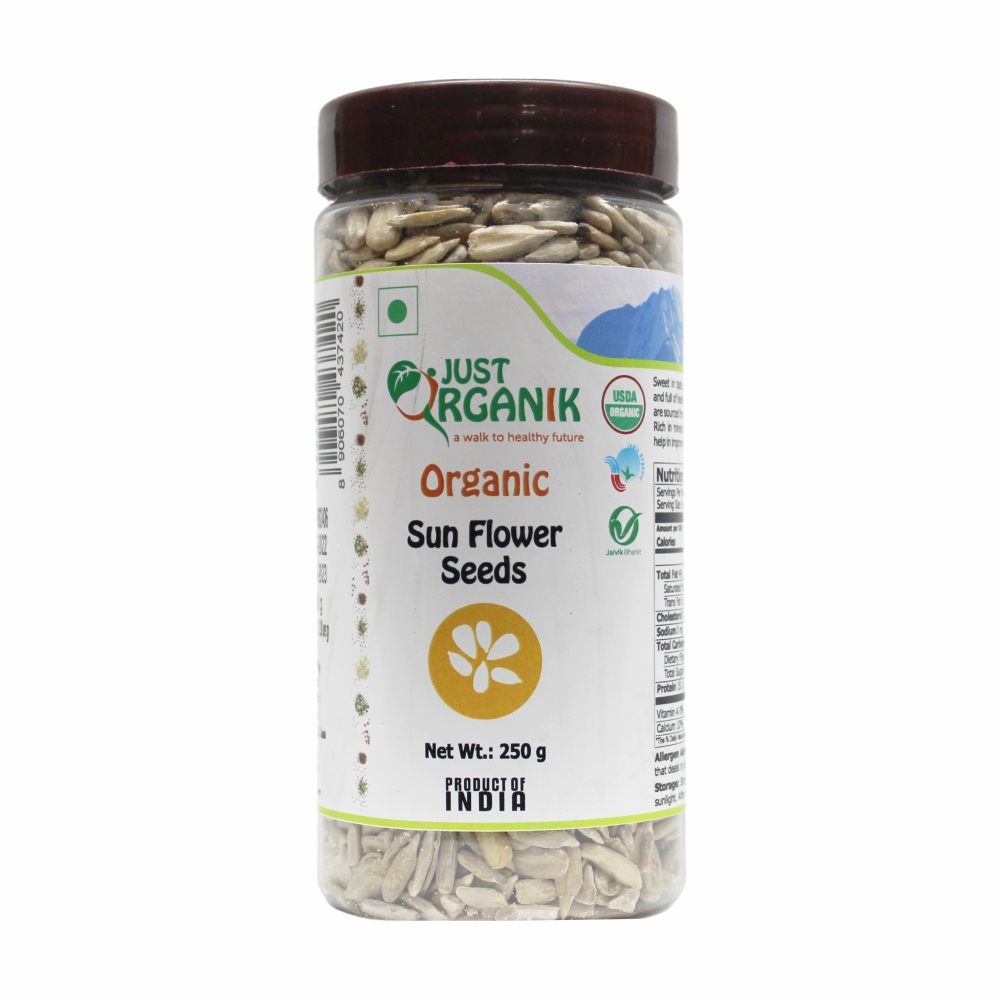 Just Organik Organic Sun Flower Seeds 250g