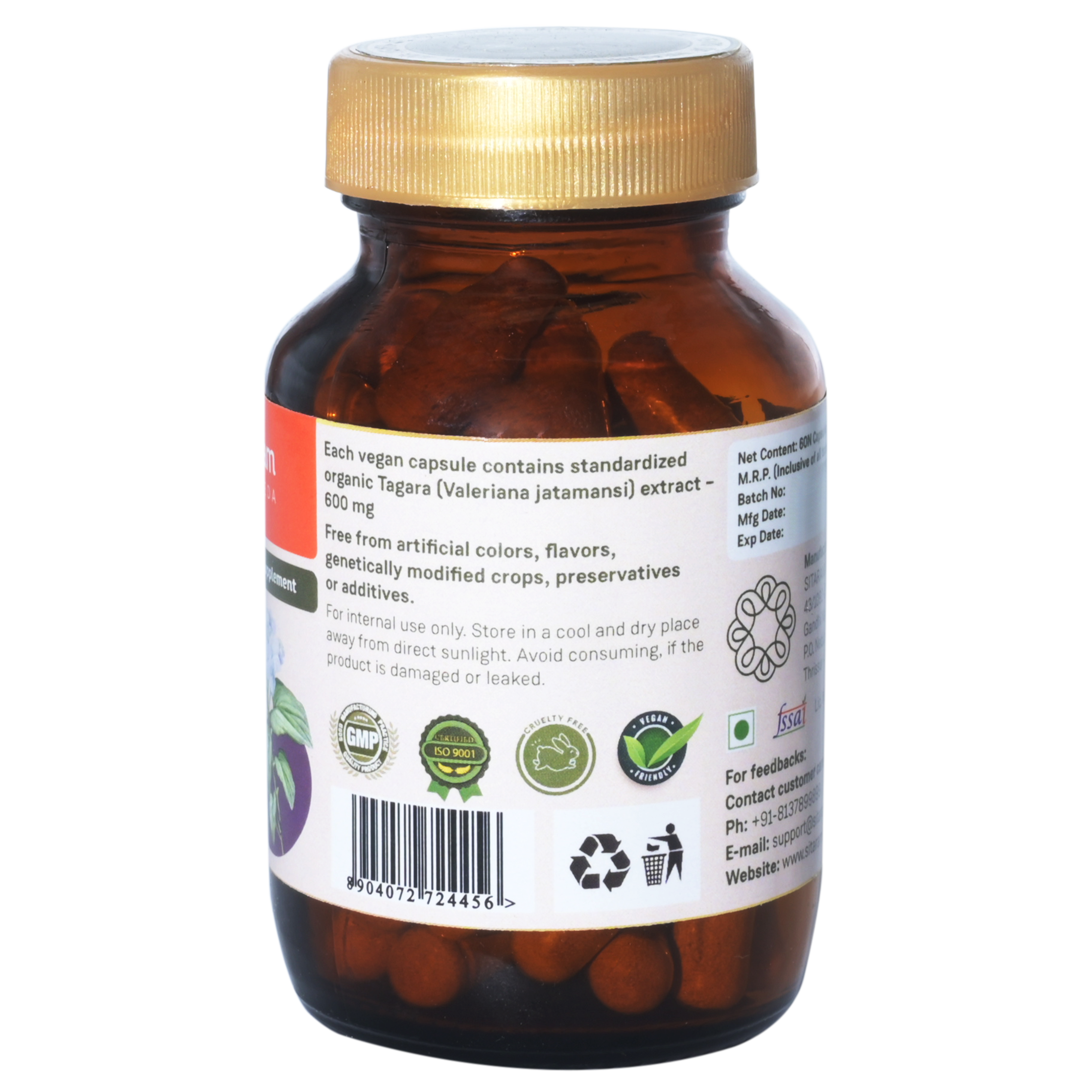 Sitaram Ayurveda Tagara Capsule 60Nos (Prescription Medication)