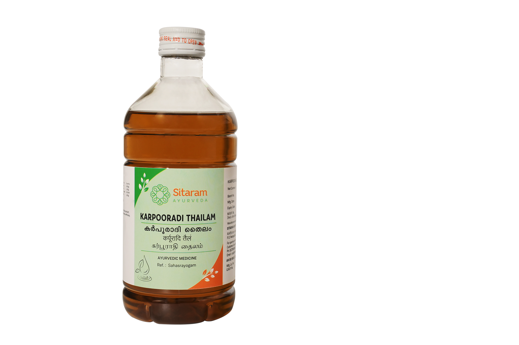 Sitaram Ayurveda Karpooradi Thailam 450Ml (Prescription Medication)