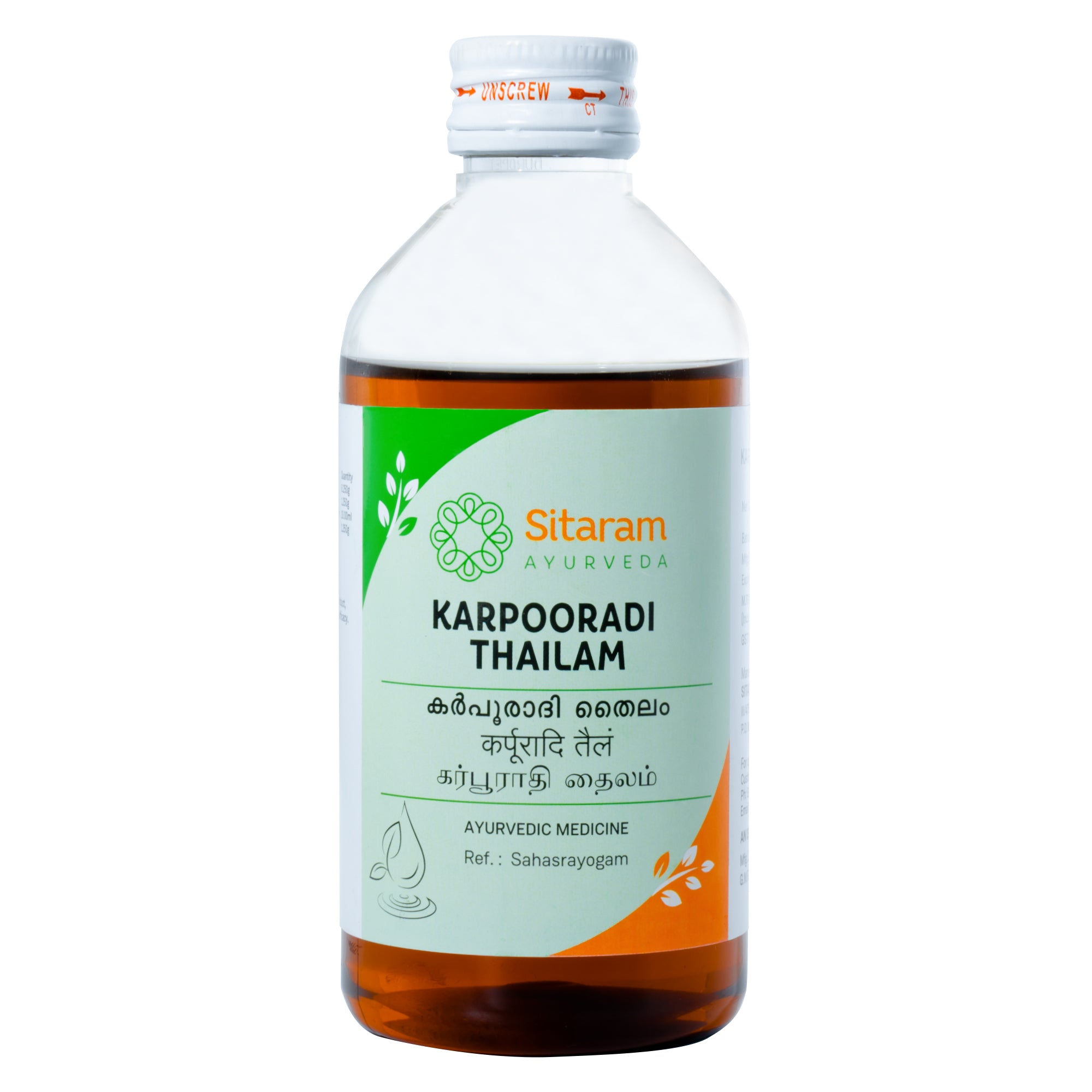 Sitaram Ayurveda Karpooradi Thailam 200 Ml - Pack of 2 (Prescription Medication)