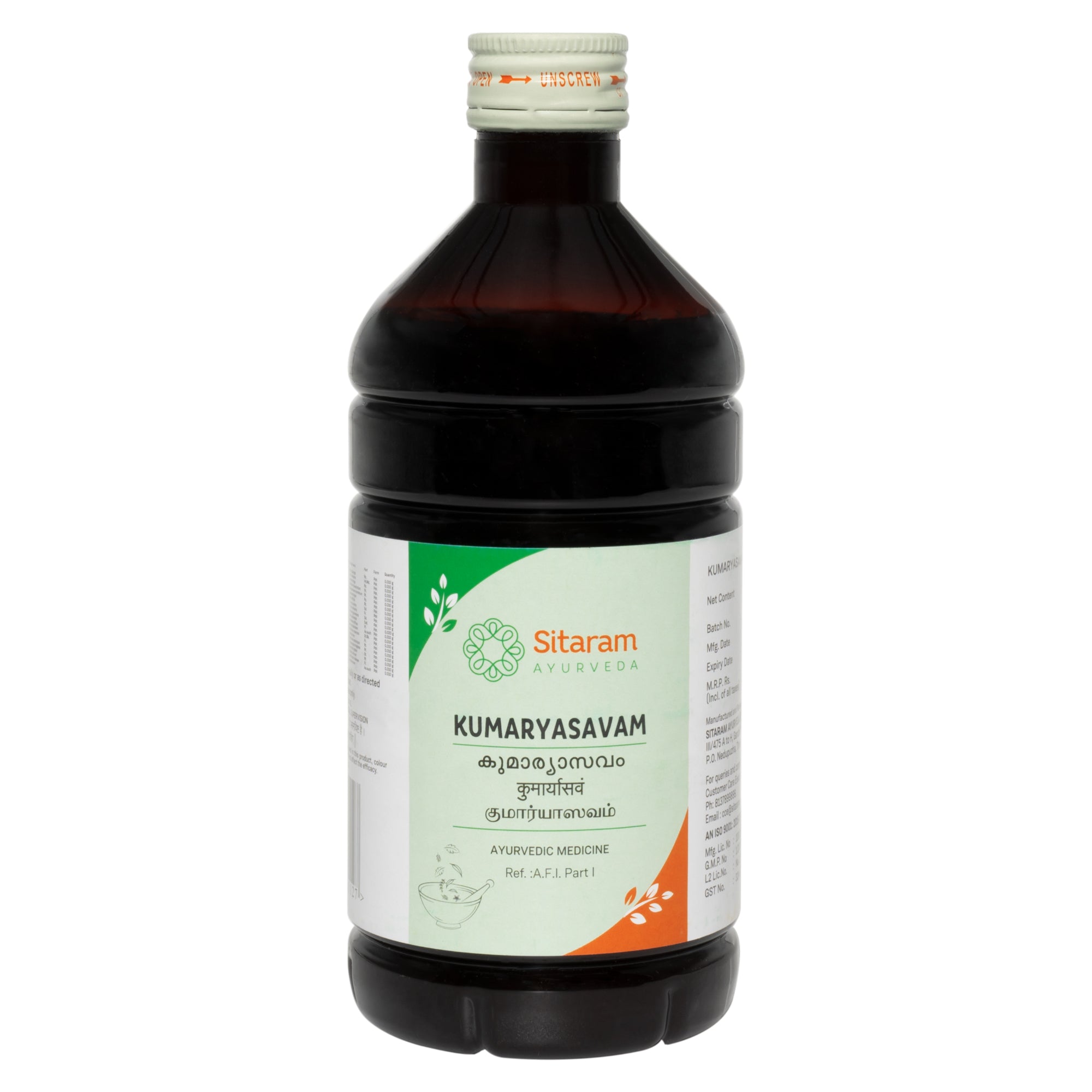 Sitaram Ayurveda Kumaryasavam 450Ml - Pack of 2 (Prescription Medication)